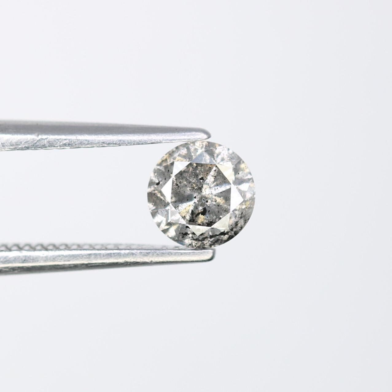 0.40 CT Loose Salt and Pepper Round Cut Diamond | Engagement, Anniversary, or Promise Ring | Unique Jewelry Gift | Trending Holiday Gift