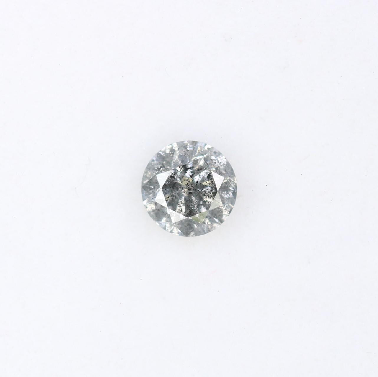 0.42 CT Salt and Pepper Round Cut Loose Diamond | Natural Perfect for Engagement, Anniversary, or Jewelry | Holidays & Special Occasions
