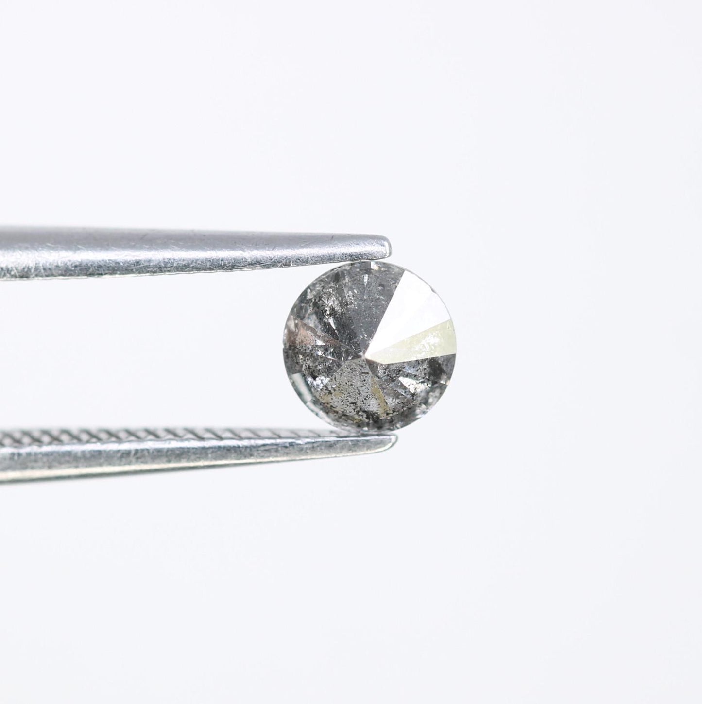 0.44 CT Round Cut Loose Salt and Pepper Diamond | Natural Ethical Gemstone | Engagement, Anniversary | Perfect for Holidays & Celebrations