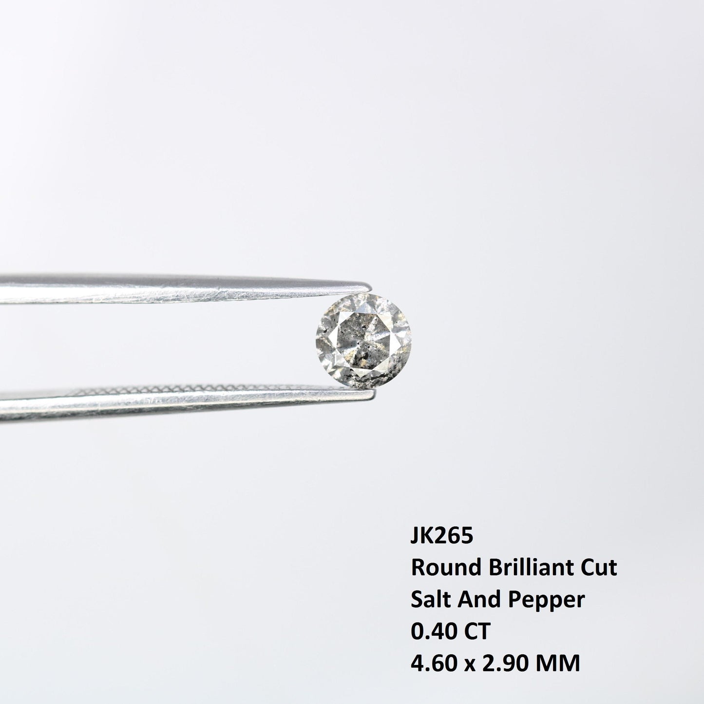 0.40 CT Loose Salt and Pepper Round Cut Diamond | Engagement, Anniversary, or Promise Ring | Unique Jewelry Gift | Trending Holiday Gift