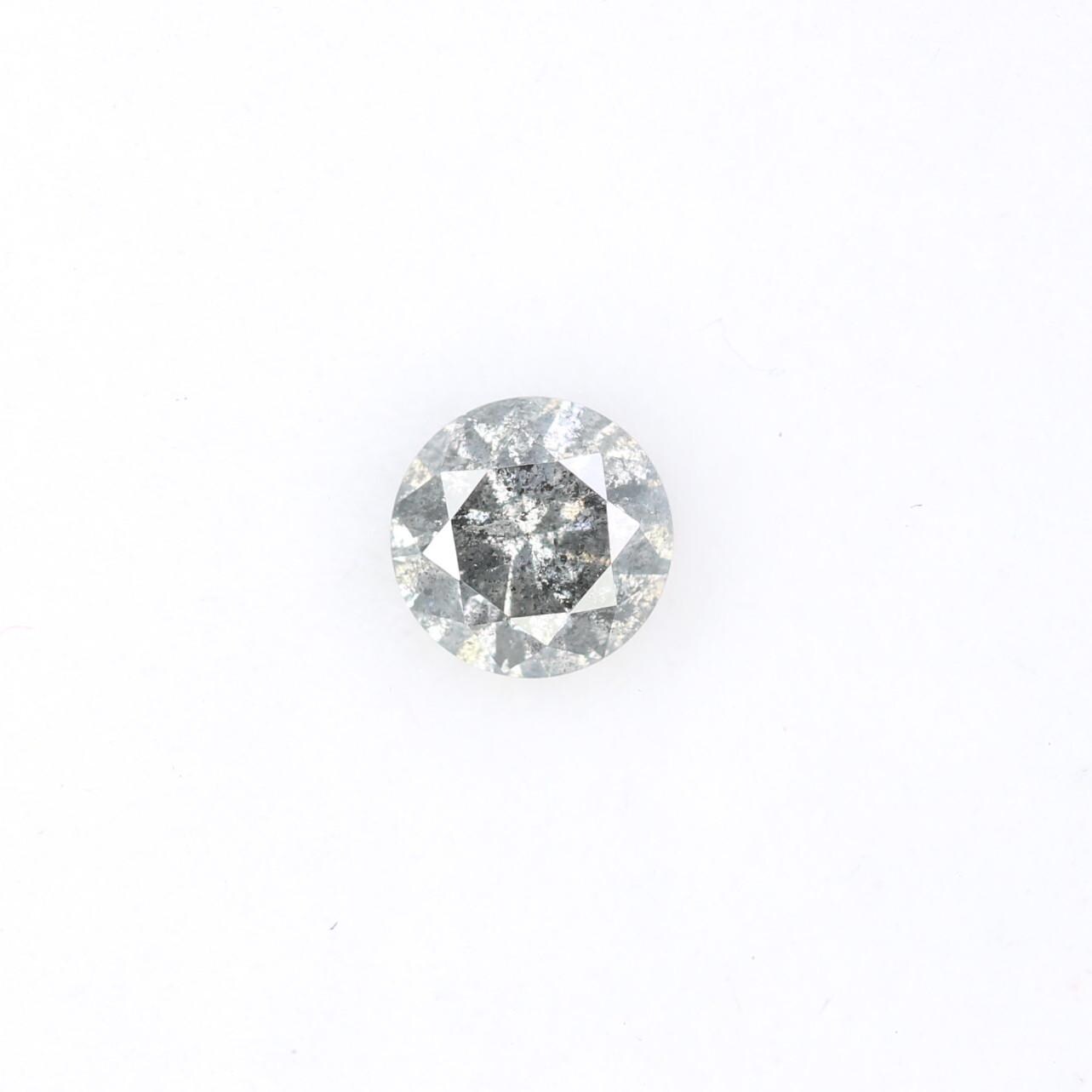 0.44 CT Round Cut Loose Salt and Pepper Diamond | Natural Ethical Gemstone | Engagement, Anniversary | Perfect for Holidays & Celebrations