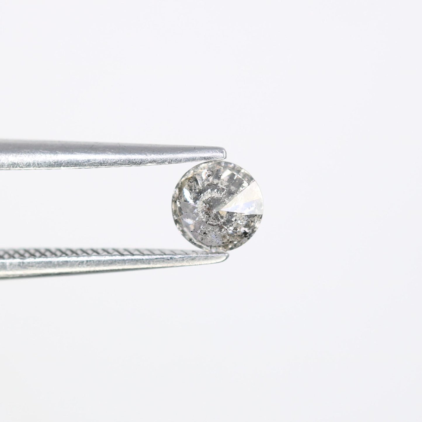 0.41 CT Raw Round Cut Salt and Pepper Diamond | Unique Ethical Gem | Perfect for Custom Engagement or Anniversary Rings | Special Gift Idea
