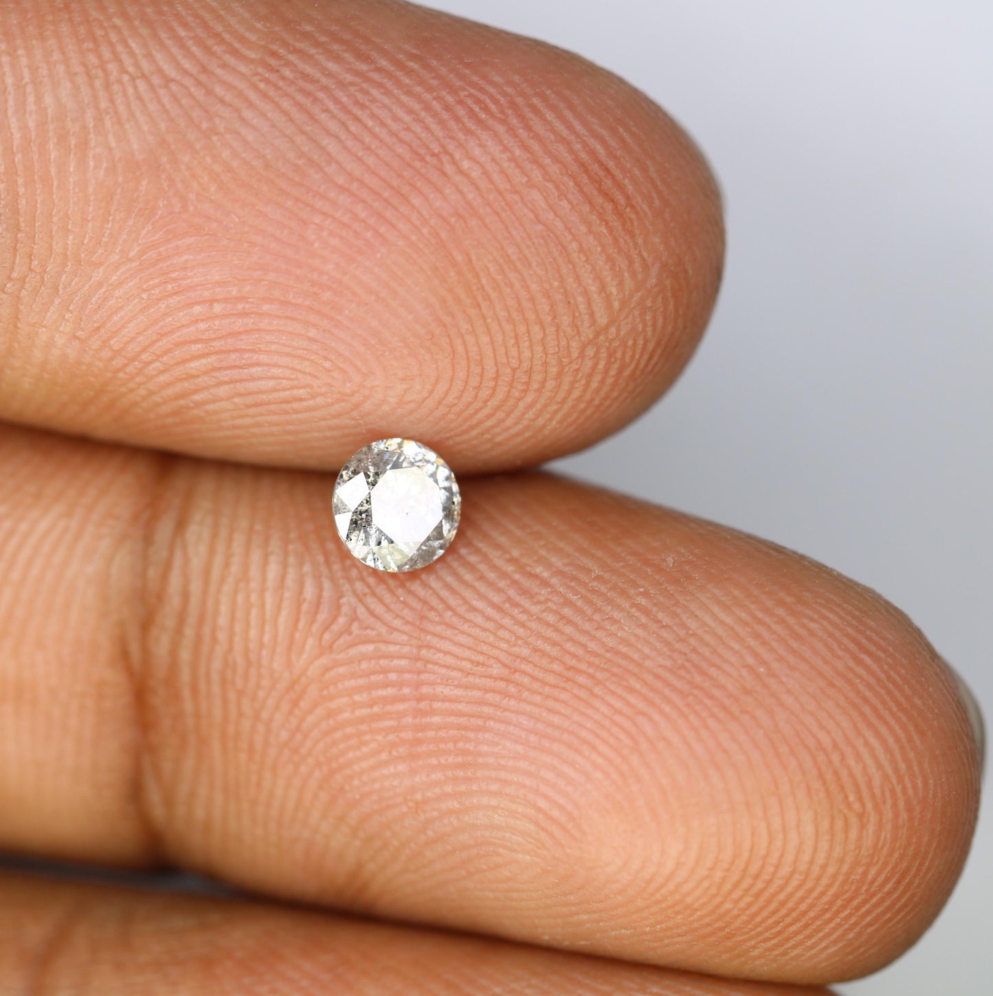 0.41 CT Raw Round Cut Salt and Pepper Diamond | Unique Ethical Gem | Perfect for Custom Engagement or Anniversary Rings | Special Gift Idea