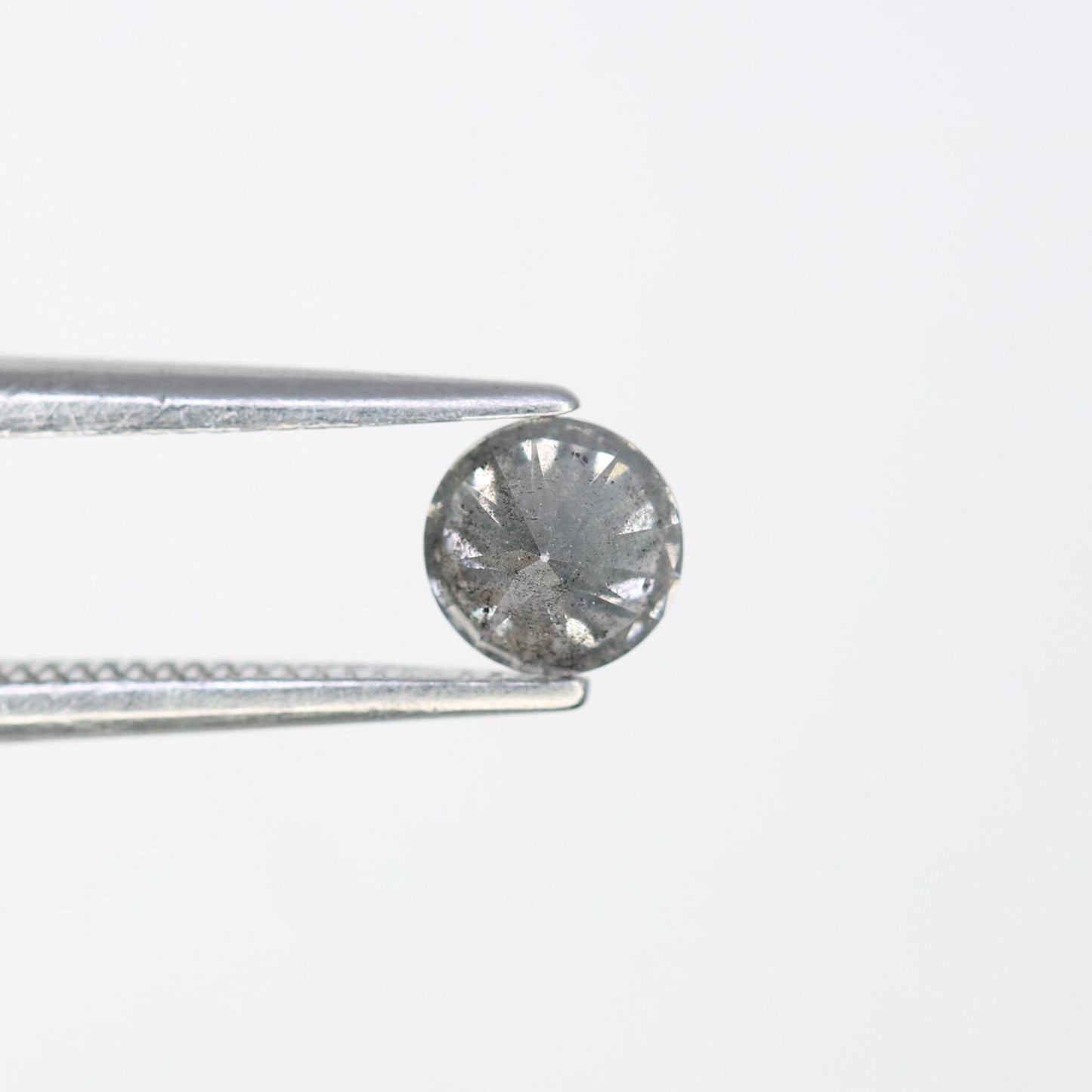 0.42 CT Loose Round Cut Salt and Pepper Diamond | Distinct Natural Gem | Perfect for Custom Jewelry | Gift for Engagements or Anniversaries