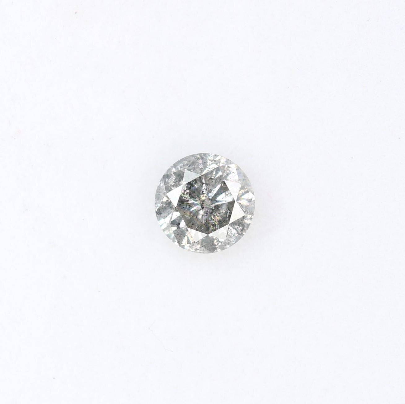 0.41 CT Raw Round Cut Salt and Pepper Diamond | Unique Ethical Gem | Perfect for Custom Engagement or Anniversary Rings | Special Gift Idea