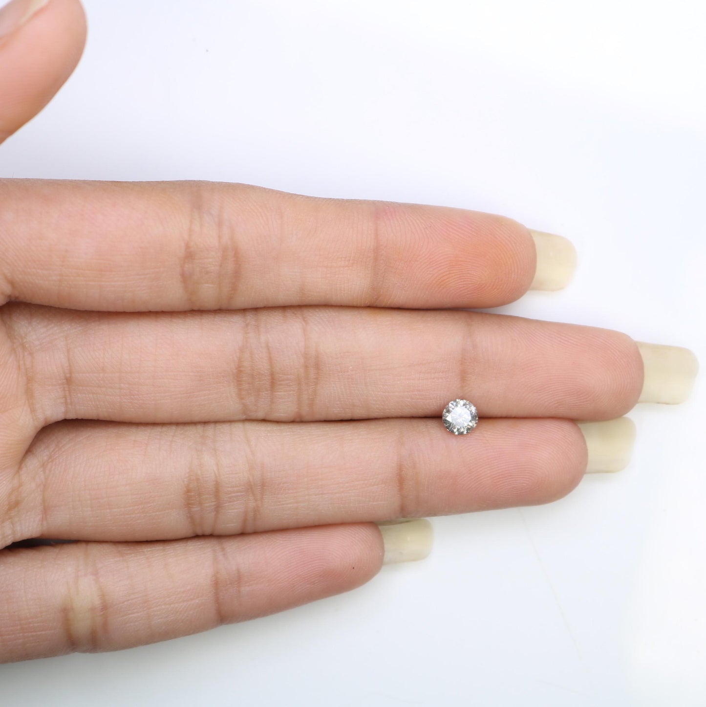 0.41 CT Raw Round Cut Salt and Pepper Diamond | Unique Ethical Gem | Perfect for Custom Engagement or Anniversary Rings | Special Gift Idea