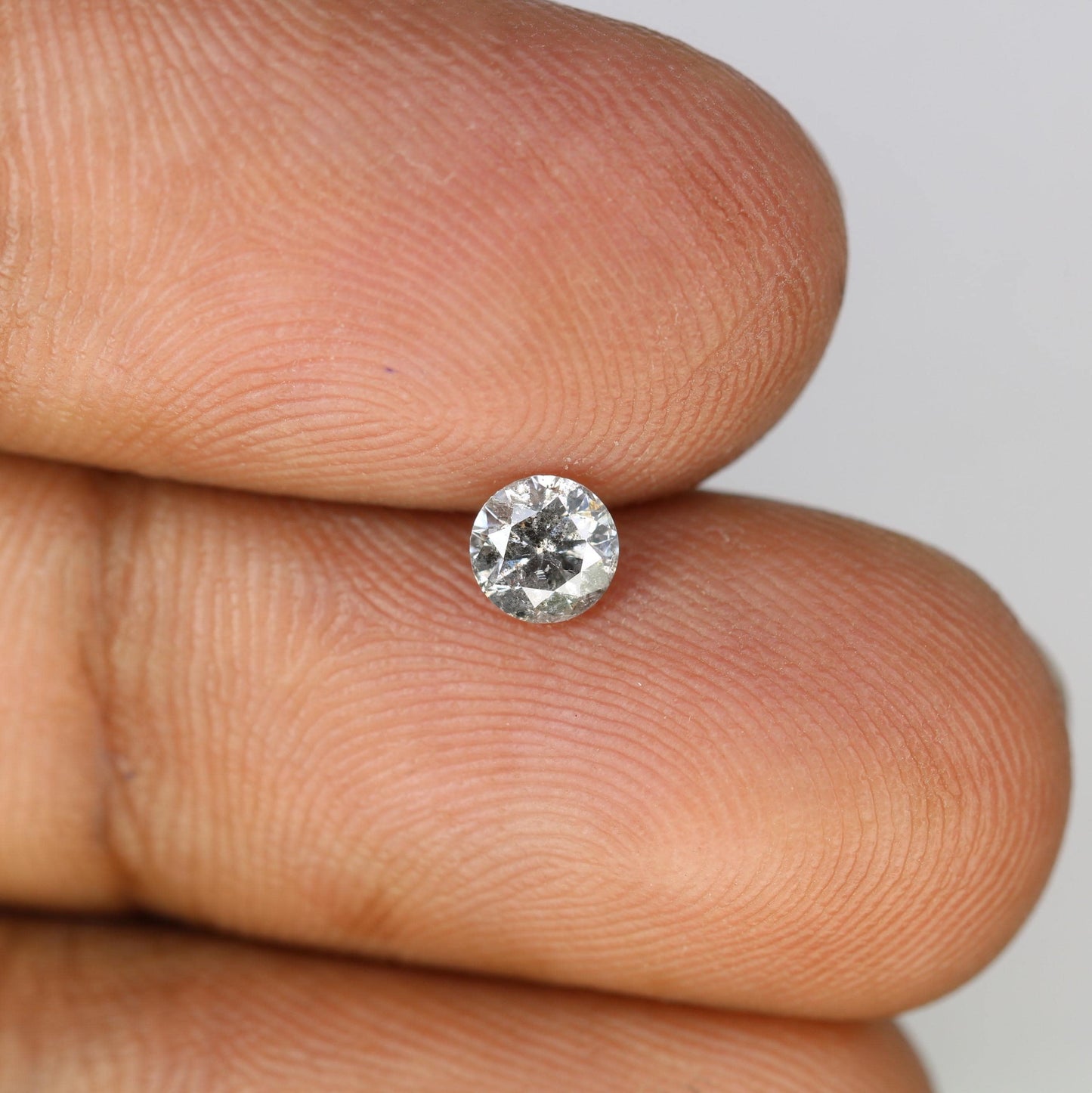 0.39 CT Raw Round Cut Salt and Pepper Diamond | Unique Natural Gem | Perfect for Custom Jewelry | Ideal for Memorable Gifts and Celebrations