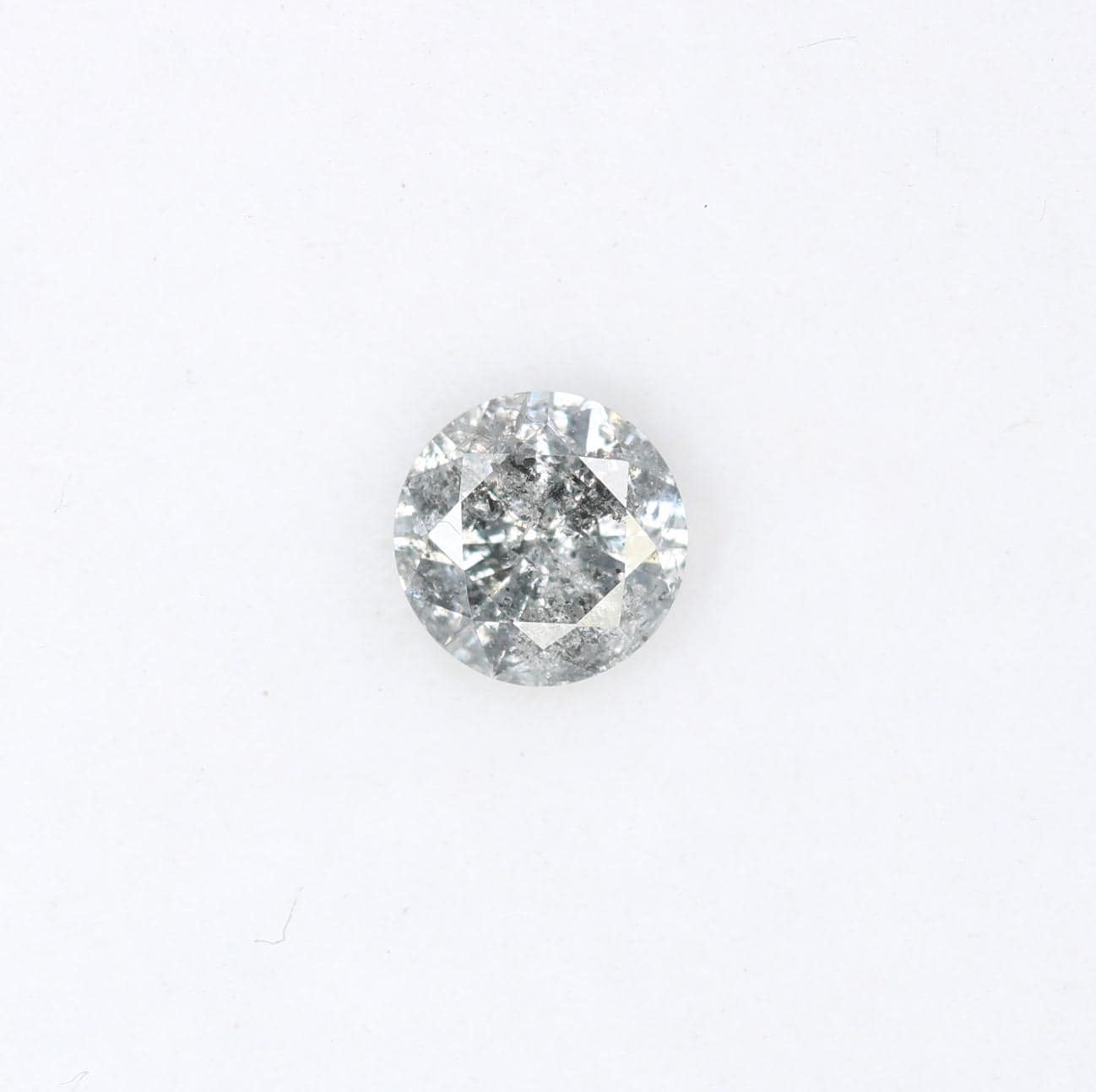 0.42 CT Distinct Round Cut Salt and Pepper Diamond | Unique Natural Stone | for Custom Engagement Rings | Perfect Gift for Special Moments