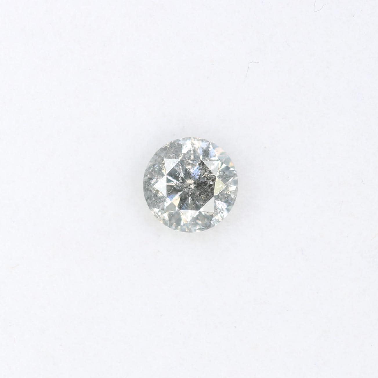 0.39 CT Raw Round Cut Salt and Pepper Diamond | Unique Natural Gem | Perfect for Custom Jewelry | Ideal for Memorable Gifts and Celebrations