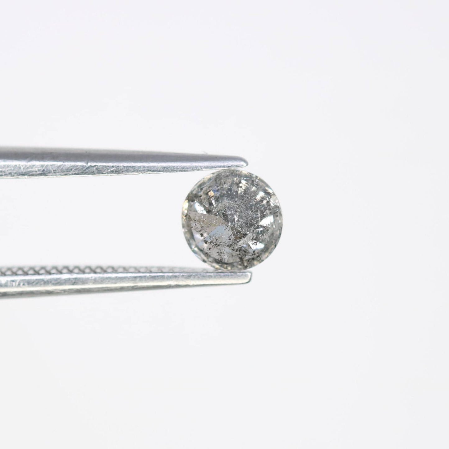 0.42 CT Artisan Round Cut Salt and Pepper Diamond | One-of-a-Kind Gem | Perfect for Custom Jewelry | Ideal for Engagements and Special Gifts