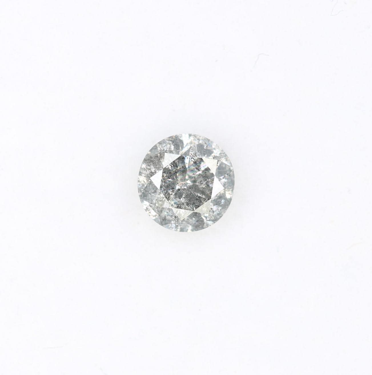 0.42 CT Artisan Round Cut Salt and Pepper Diamond | One-of-a-Kind Gem | Perfect for Custom Jewelry | Ideal for Engagements and Special Gifts