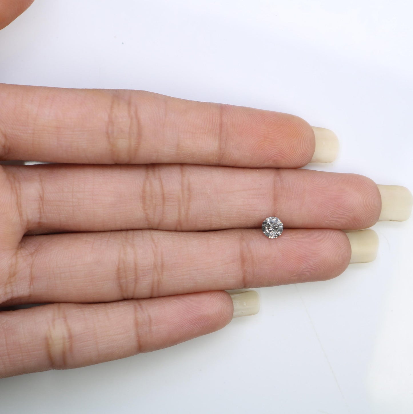0.42 CT Artisan Round Cut Salt and Pepper Diamond | One-of-a-Kind Gem | Perfect for Custom Jewelry | Ideal for Engagements and Special Gifts