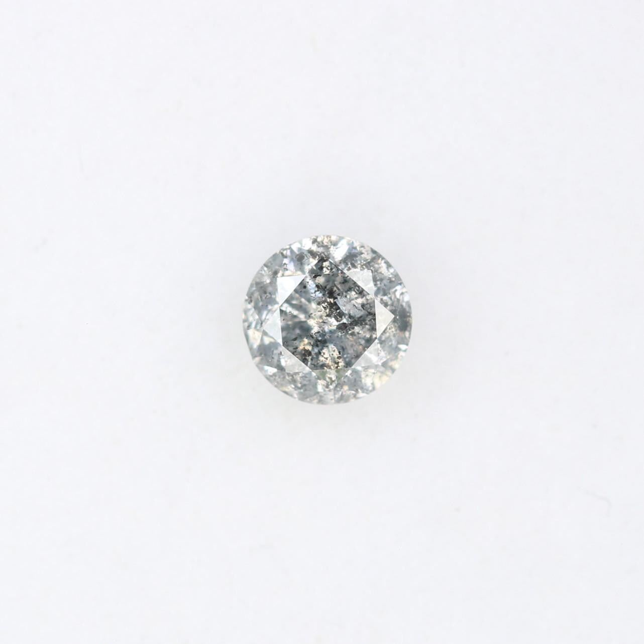 0.42 CT Unique Round Cut Salt and Pepper Diamond | Natural Gemstone | Ideal for Custom Rings | Perfect for Special Occasions and Gifts