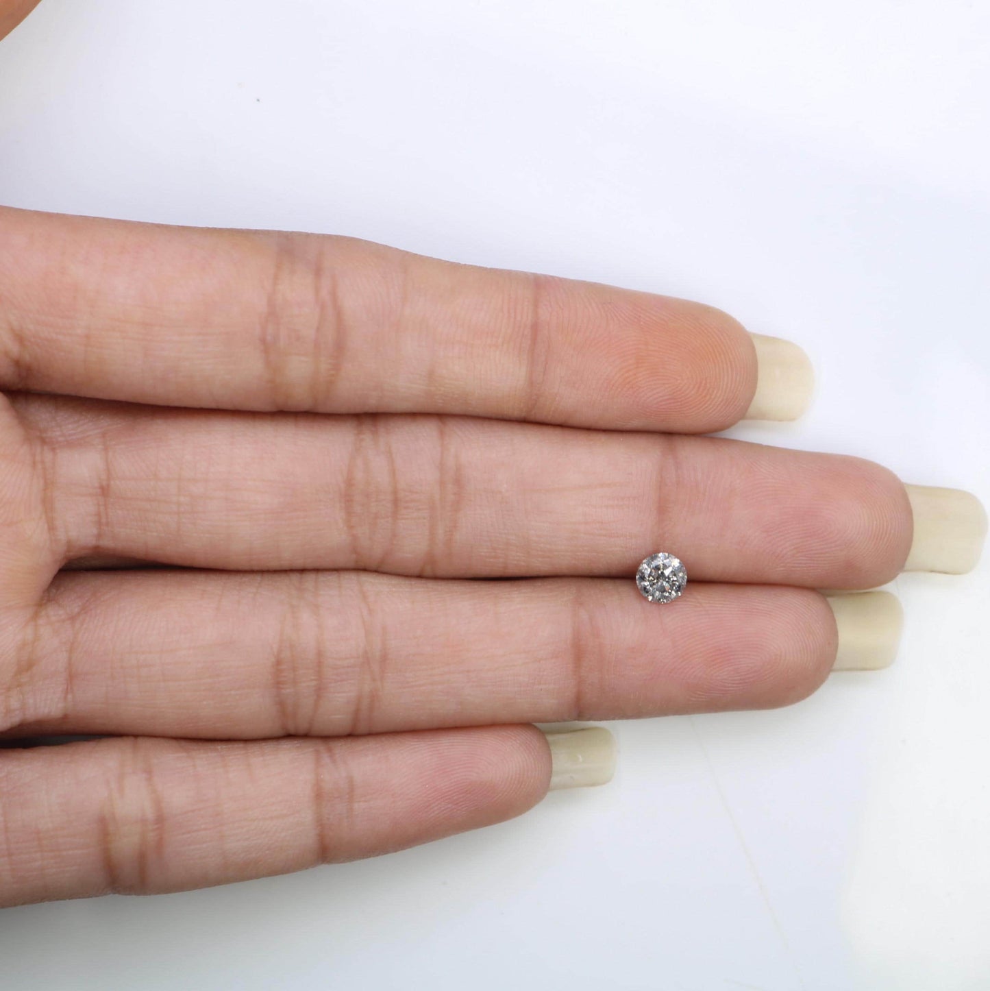 0.42 CT Unique Round Cut Salt and Pepper Diamond | Natural Gemstone | Ideal for Custom Rings | Perfect for Special Occasions and Gifts