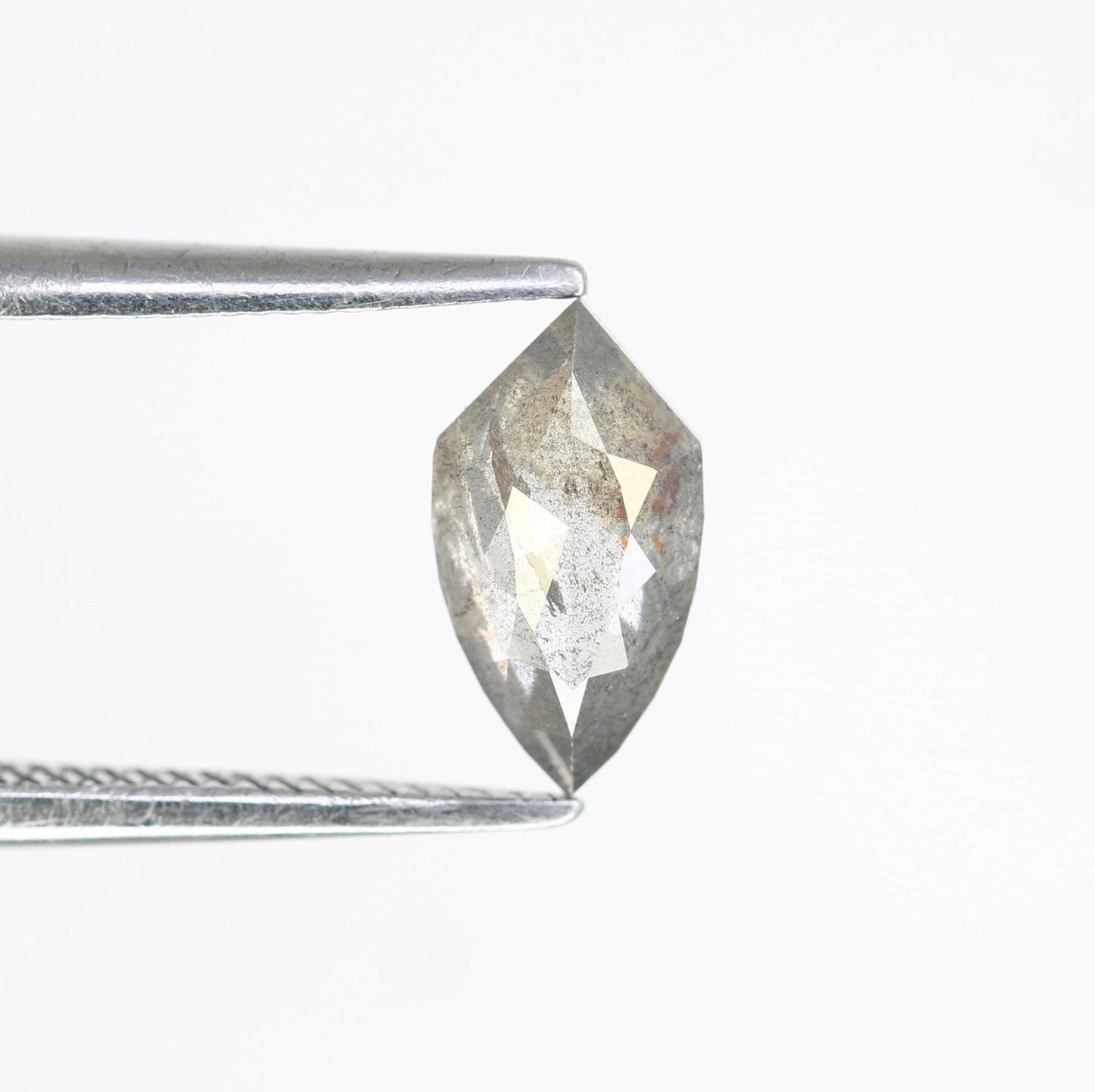 0.71 CT Shield-Shaped Salt and Pepper Diamond | Loose Grey Natural Gem | Earth-Mined Rose Cut | Perfect Christmas Gift for Anniversary Rings