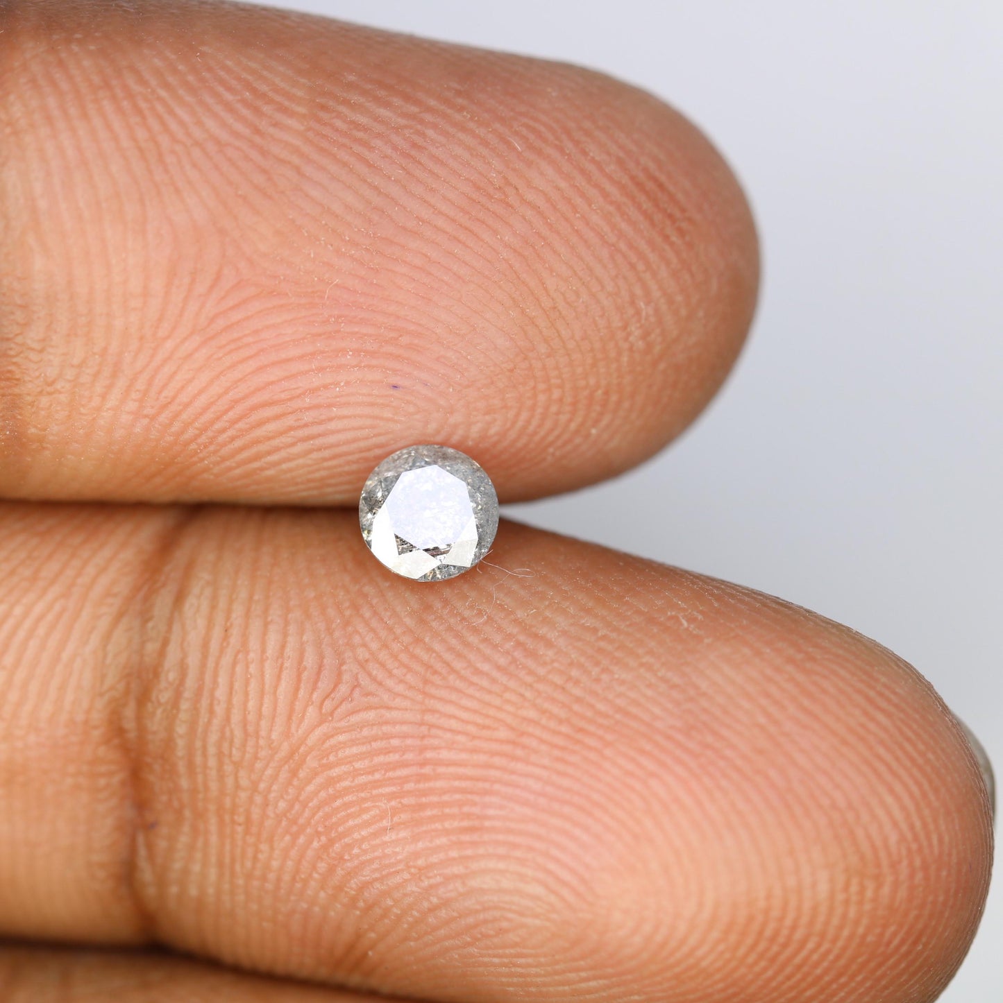 0.40 CT Round Cut Salt and Pepper Diamond | Unique Gemstone | Perfect for Custom Rings | Ideal for Weddings and Thoughtful Gifts