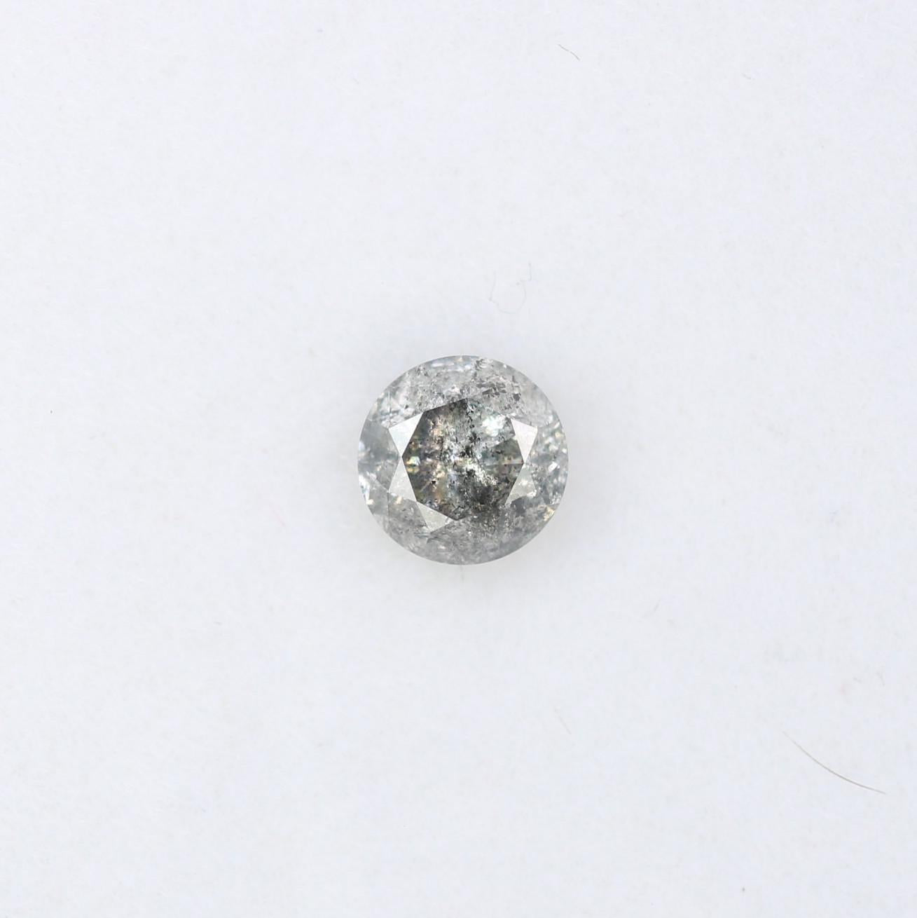 0.35 CT Loose Salt and Pepper Round Cut Diamond | Natural Ethical Gemstone | Unique Engagement Stone | Rustic Vintage-Inspired Jewelry