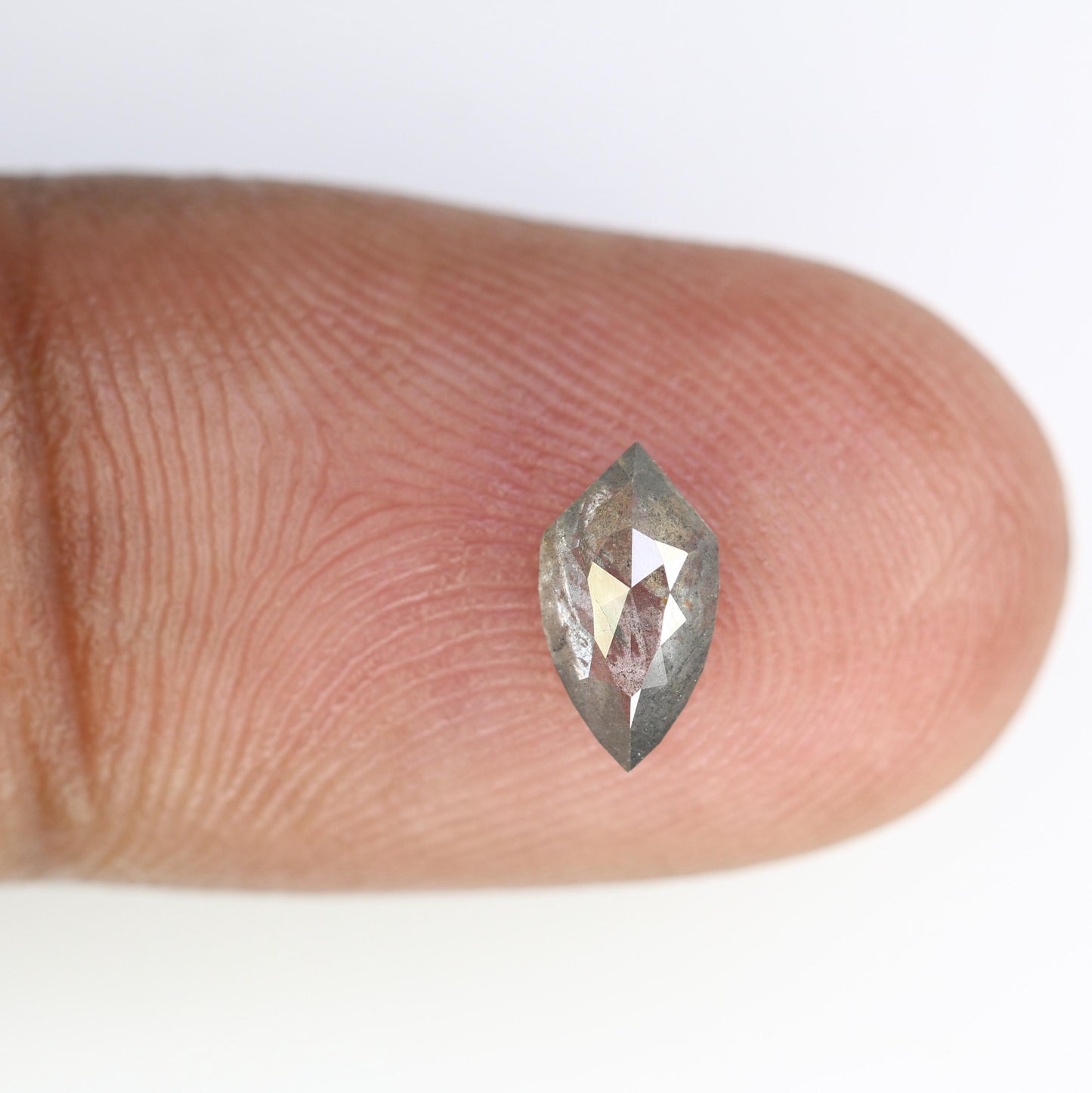 0.71 CT Shield-Shaped Salt and Pepper Diamond | Loose Grey Natural Gem | Earth-Mined Rose Cut | Perfect Christmas Gift for Anniversary Rings