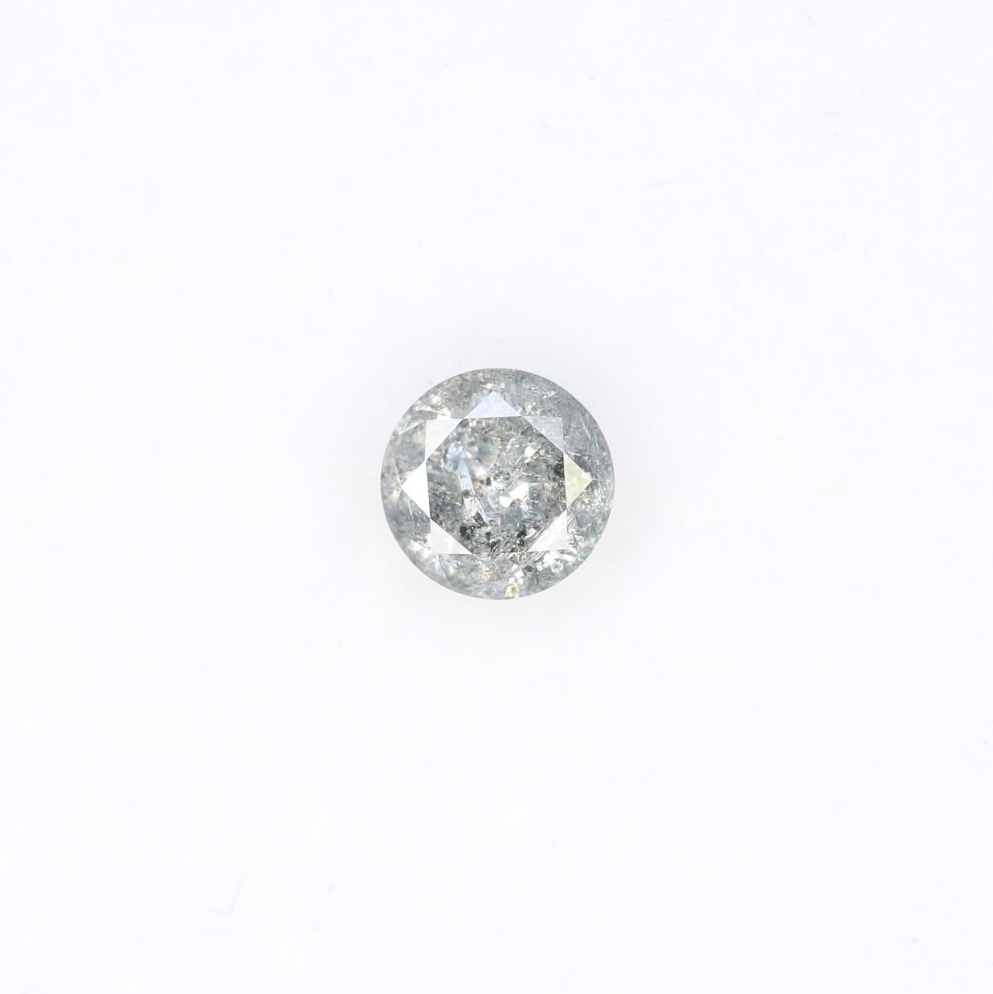 0.40 CT Round Cut Salt and Pepper Diamond | Unique Gemstone | Perfect for Custom Rings | Ideal for Weddings and Thoughtful Gifts