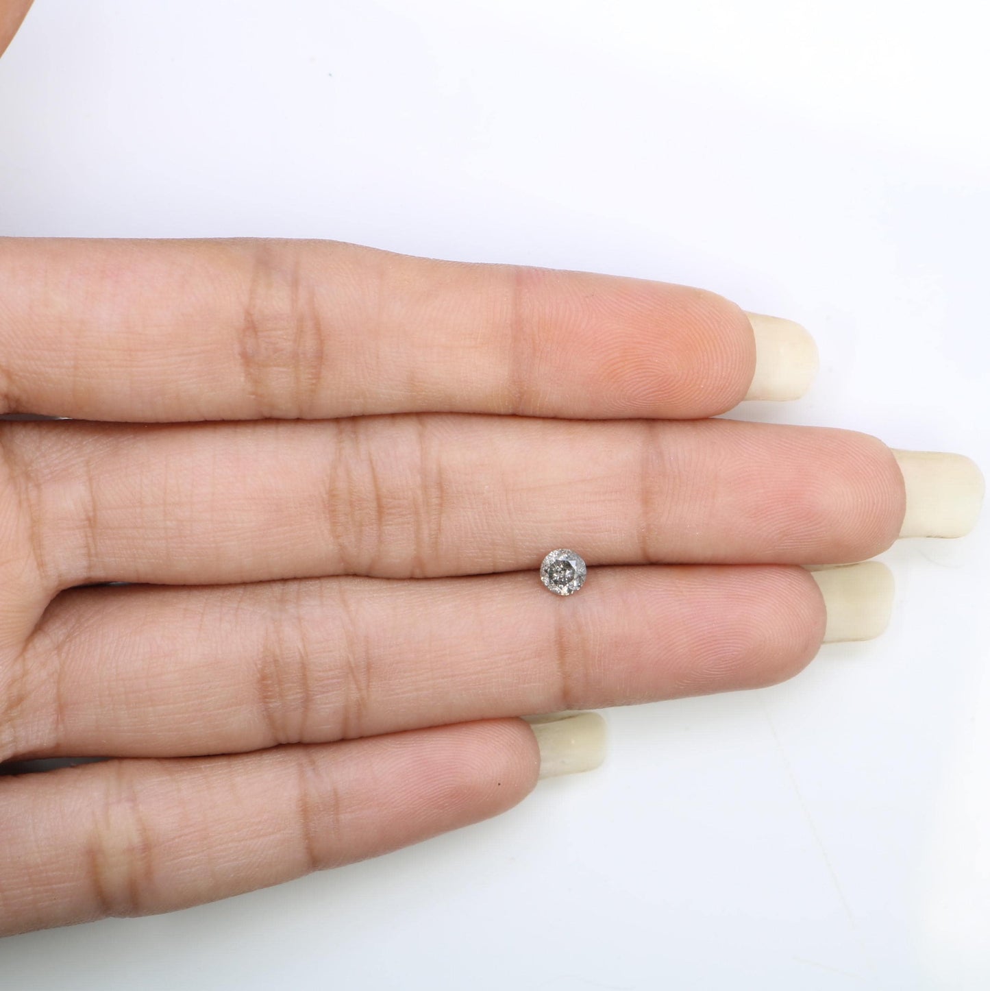 0.35 CT Loose Salt and Pepper Round Cut Diamond | Natural Ethical Gemstone | Unique Engagement Stone | Rustic Vintage-Inspired Jewelry