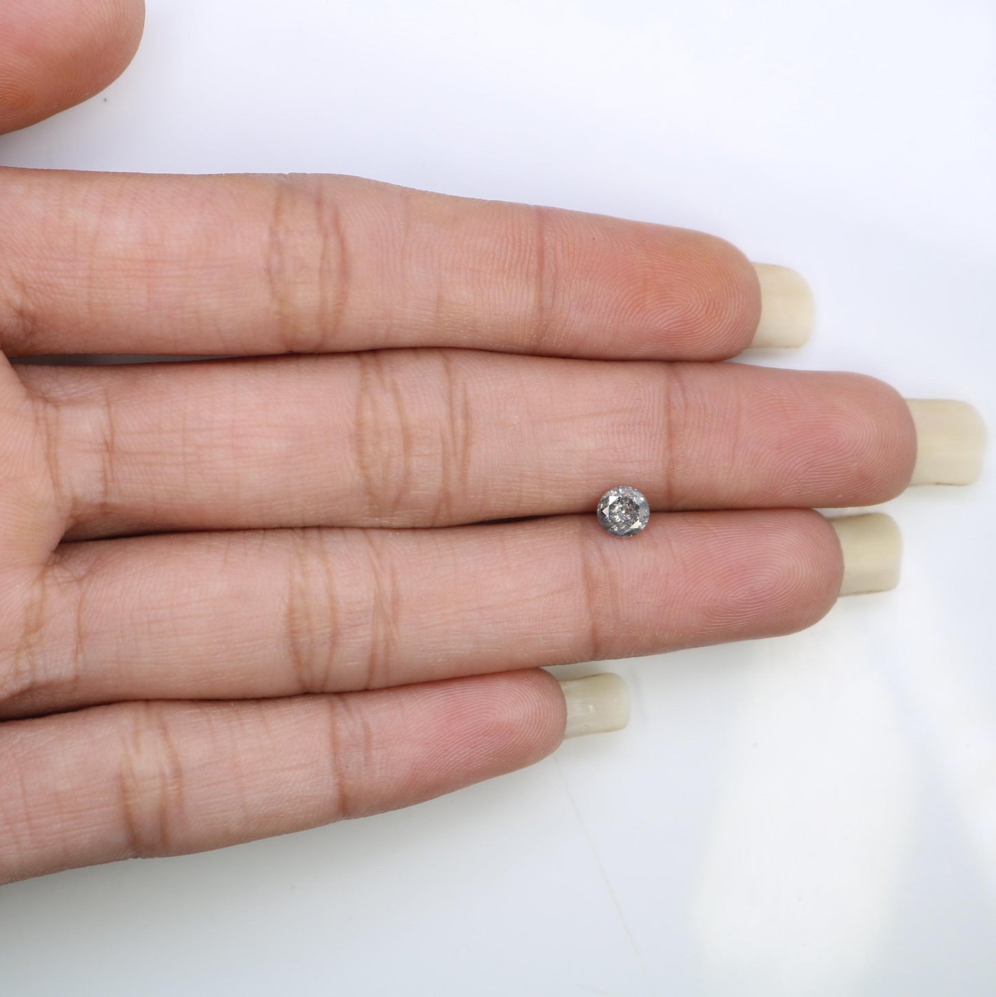 0.40 CT Round Cut Salt and Pepper Diamond | Unique Gemstone | Perfect for Custom Rings | Ideal for Weddings and Thoughtful Gifts