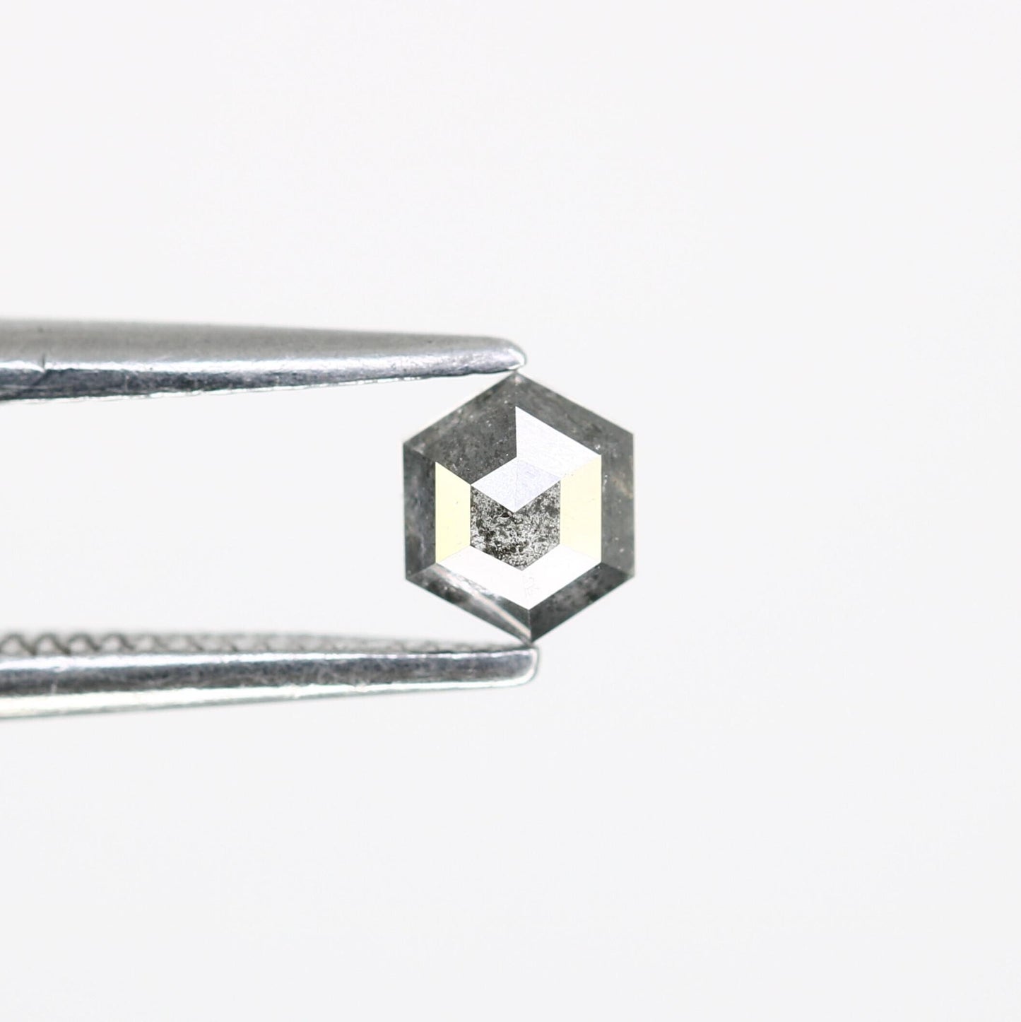 0.31 CT Hexagon Salt and Pepper Diamond | Loose Natural Grey Gem | Sourced Earth-Mined Treasure | Ideal Gift for Distinctive Jewelry Designs