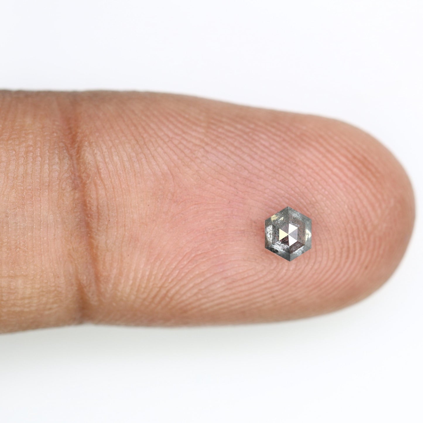 0.31 CT Hexagon Salt and Pepper Diamond | Loose Natural Grey Gem | Sourced Earth-Mined Treasure | Ideal Gift for Distinctive Jewelry Designs