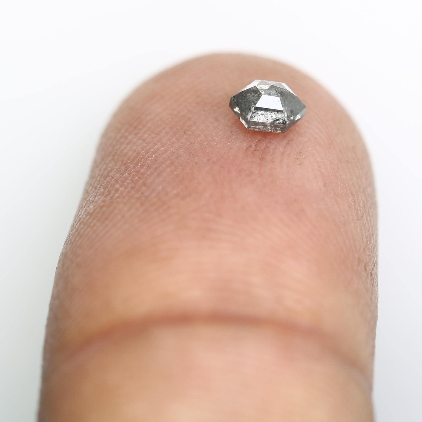 0.31 CT Hexagon Salt and Pepper Diamond | Loose Natural Grey Gem | Sourced Earth-Mined Treasure | Ideal Gift for Distinctive Jewelry Designs