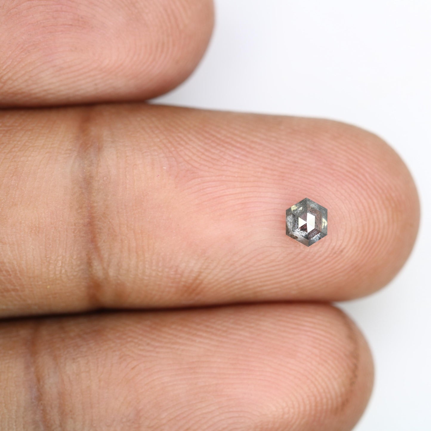 0.31 CT Hexagon Salt and Pepper Diamond | Loose Natural Grey Gem | Sourced Earth-Mined Treasure | Ideal Gift for Distinctive Jewelry Designs