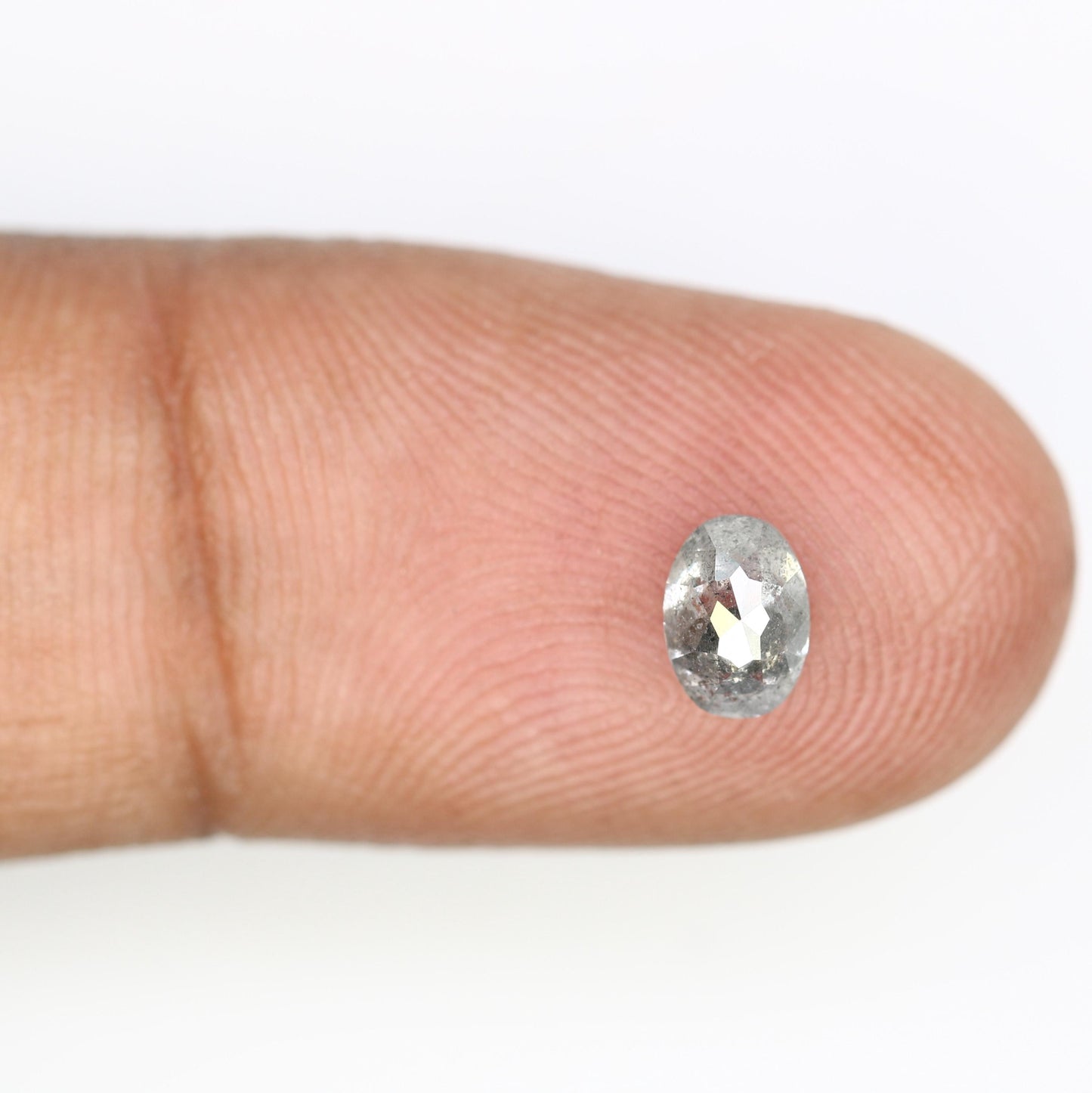 0.72 CT Oval Diamond | Loose Natural Salt and Pepper Gem | Ethically Sourced Grey Stone | Ideal for Unique Engagement Rings Artisan Jewelry