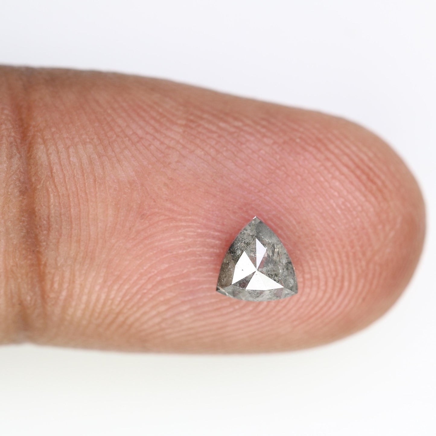 0.58 CT Triangle Salt and Pepper Diamond | Loose Grey Natural Stone | Earth-Mined Gem | Perfect Unique Gift for Jewelry Lovers