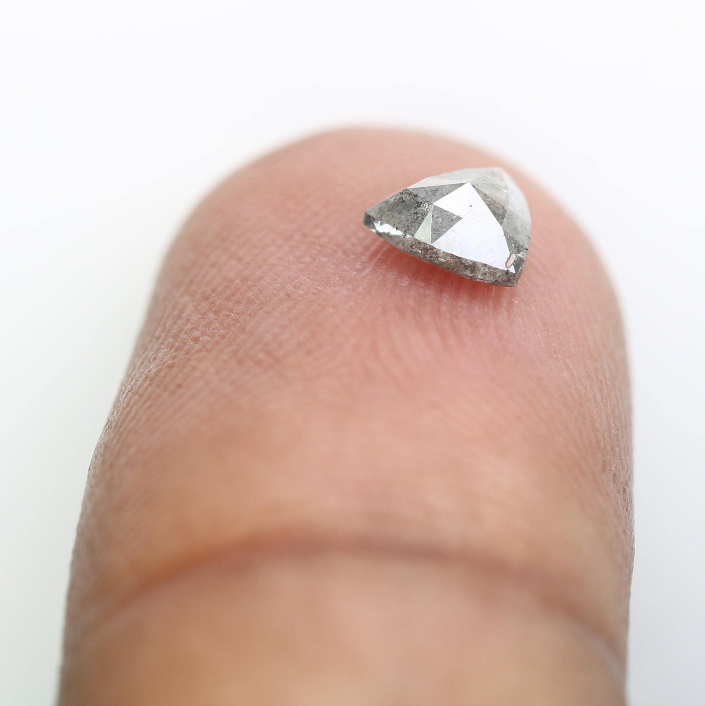 0.58 CT Triangle Salt and Pepper Diamond | Loose Grey Natural Stone | Earth-Mined Gem | Perfect Unique Gift for Jewelry Lovers