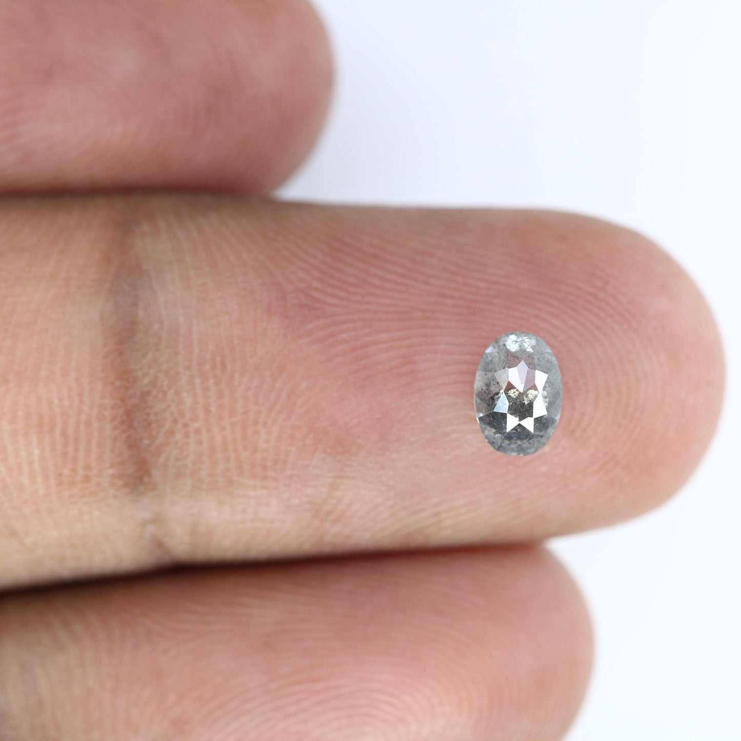 0.72 CT Oval Diamond | Loose Natural Salt and Pepper Gem | Ethically Sourced Grey Stone | Ideal for Unique Engagement Rings Artisan Jewelry