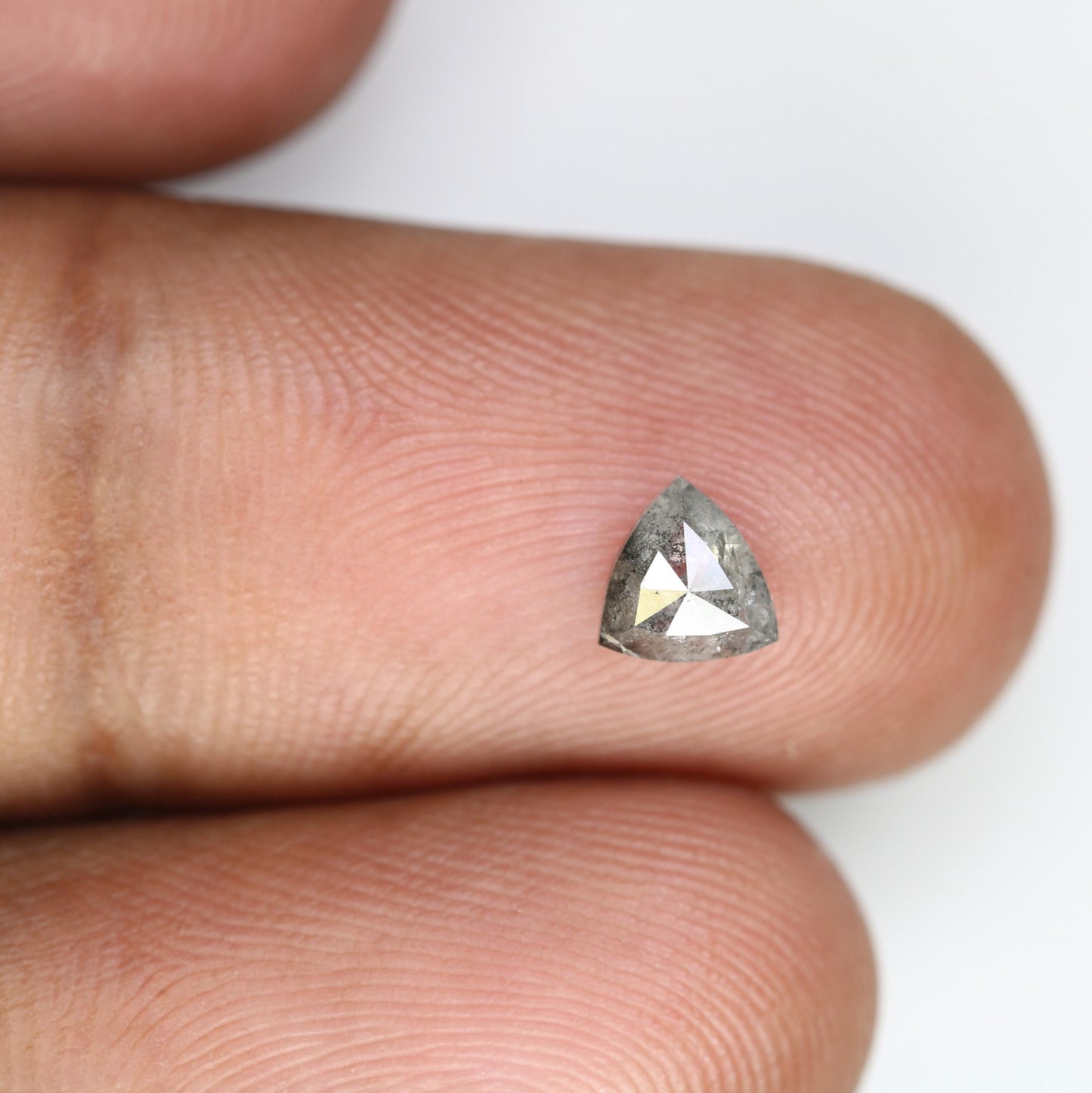 0.58 CT Triangle Salt and Pepper Diamond | Loose Grey Natural Stone | Earth-Mined Gem | Perfect Unique Gift for Jewelry Lovers