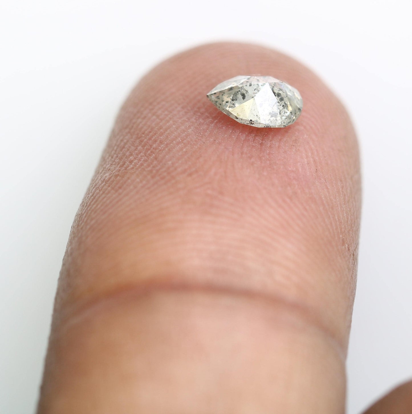 Pear Shape Salt and Pepper Diamond | Loose Natural Gemstone | Sourced Earth-Mined Stone | Ideal Gift for Engagements and Special Occasions