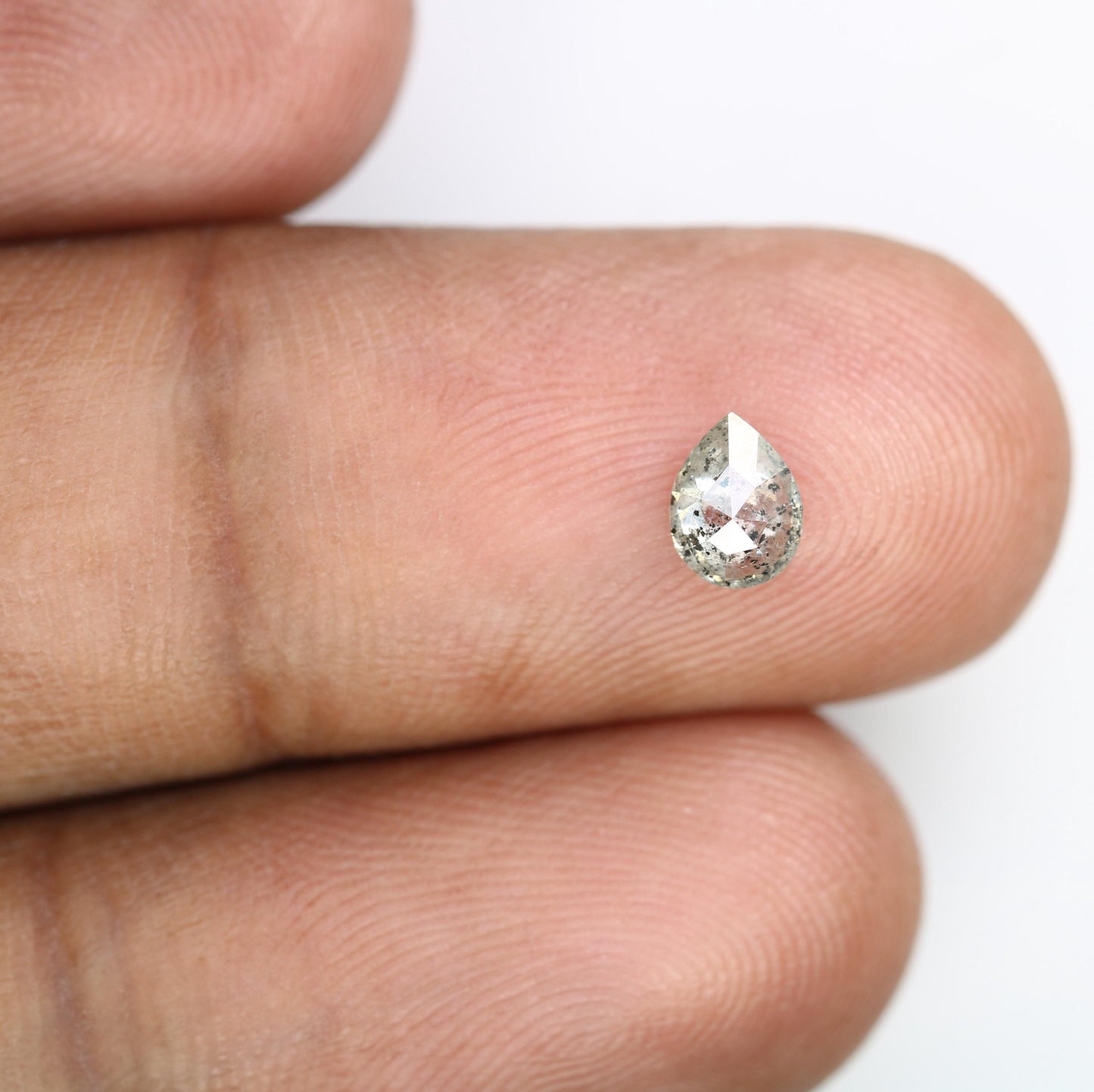 Pear Shape Salt and Pepper Diamond | Loose Natural Gemstone | Sourced Earth-Mined Stone | Ideal Gift for Engagements and Special Occasions