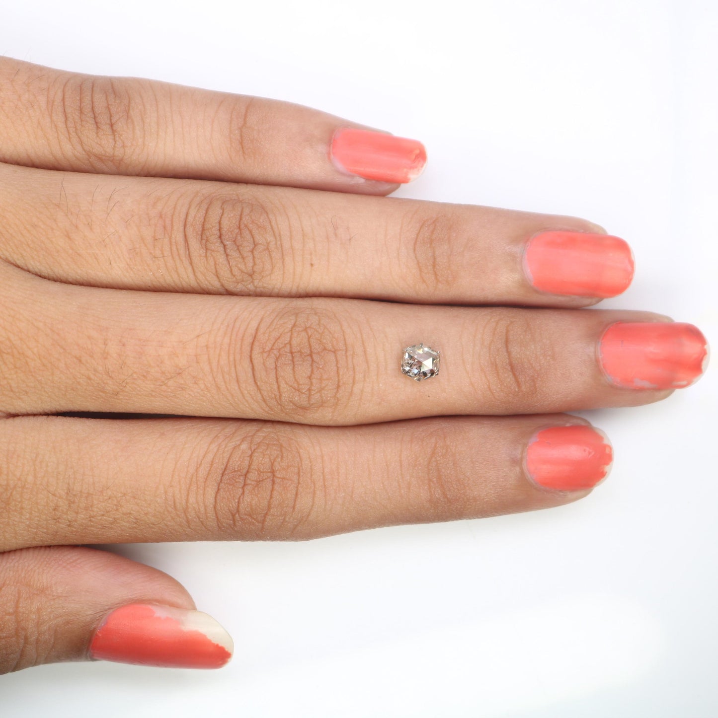 0.52 CT Octagon-Shaped Salt and Pepper Diamond | Loose Natural Grey Gemstone | Unique Earth-Mined Stone for Custom Engagement Rings