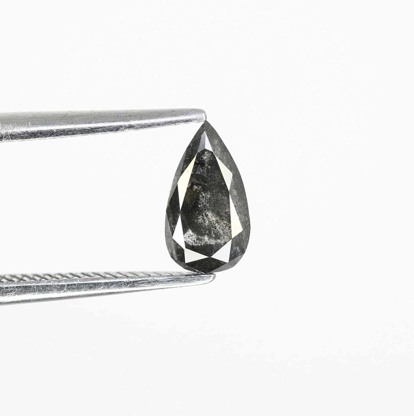 0.70 CT Black Pear Salt and Pepper Diamond | Loose Natural Gemstone | Earth-Mined Unique Stone | Perfect Gift for Custom Jewelry Designs