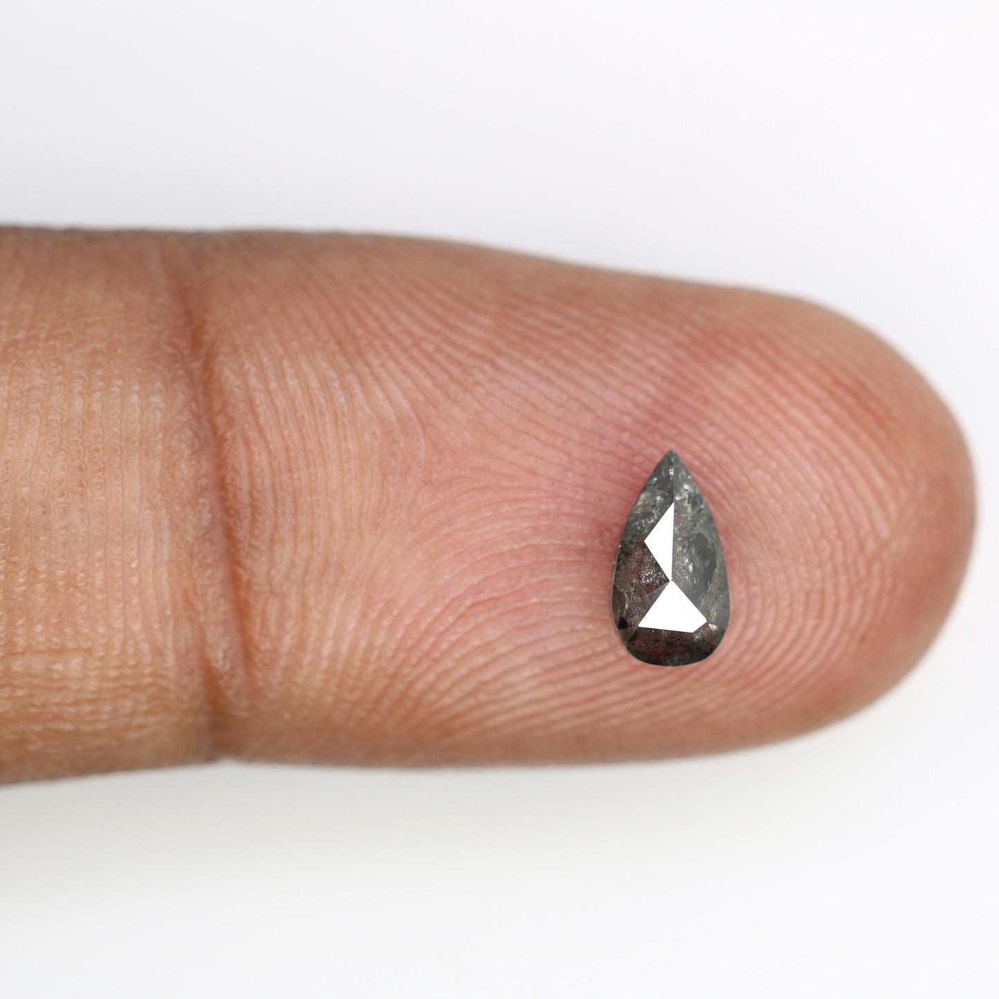 0.70 CT Black Pear Salt and Pepper Diamond | Loose Natural Gemstone | Earth-Mined Unique Stone | Perfect Gift for Custom Jewelry Designs