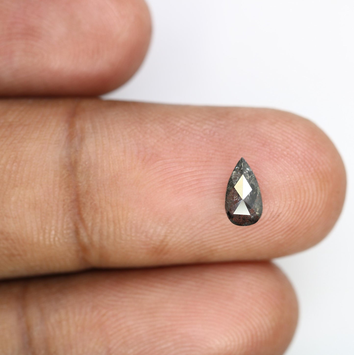0.70 CT Black Pear Salt and Pepper Diamond | Loose Natural Gemstone | Earth-Mined Unique Stone | Perfect Gift for Custom Jewelry Designs