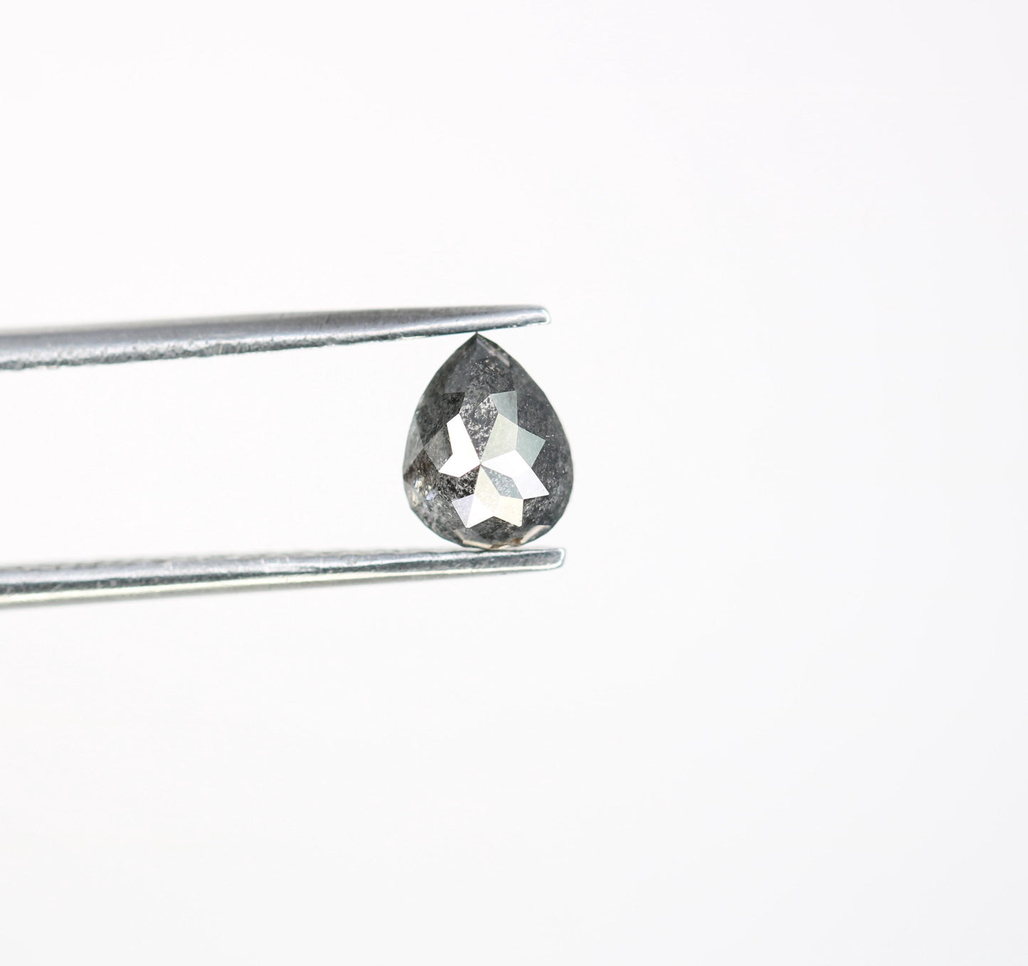 0.82 CT Elegant Pear Shape Salt and Pepper Loose Diamond | Ethical Natural Gemstone for Custom Jewelry & Engagements | One-of-a-Kind Sparkle