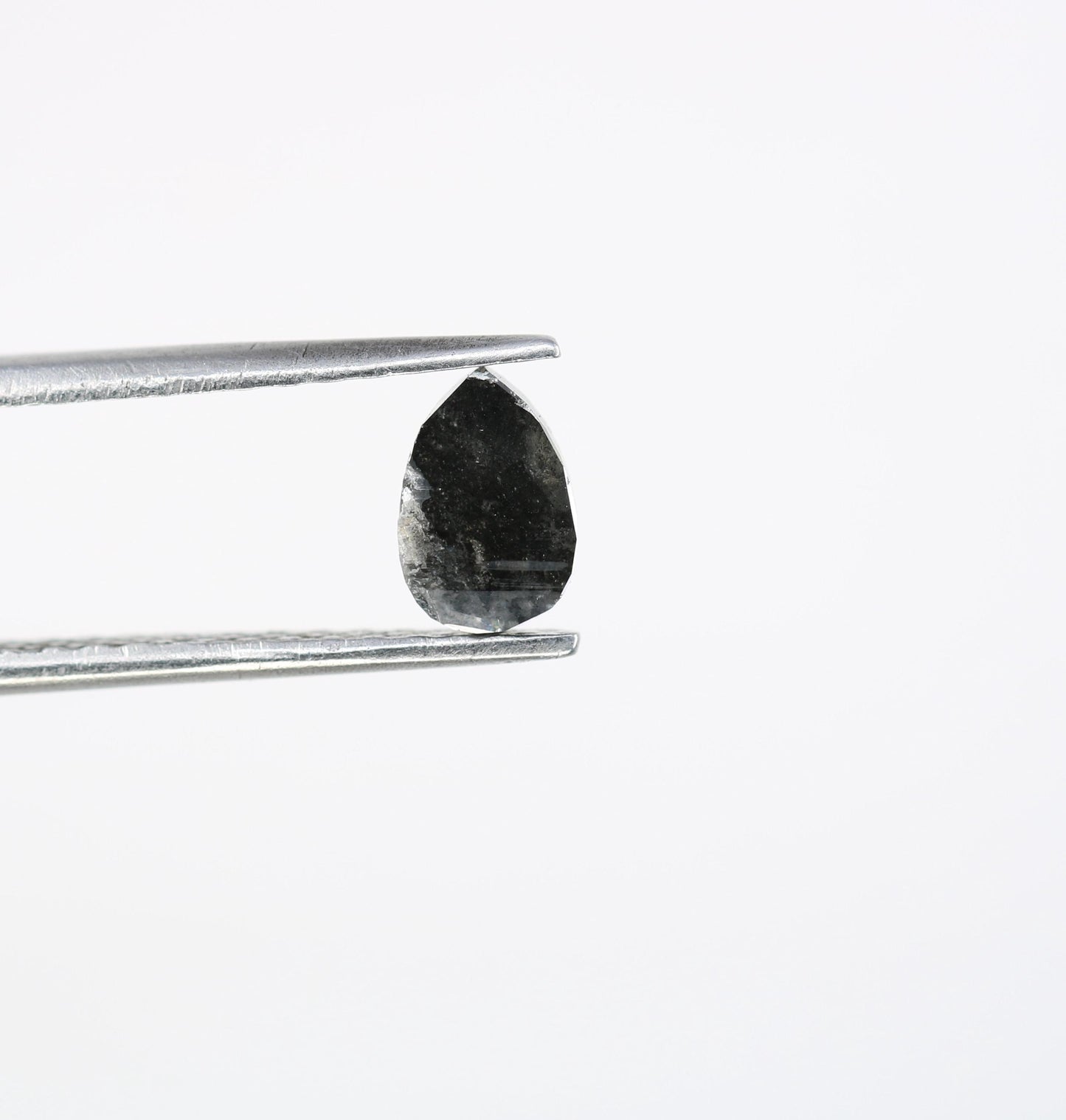 0.80 CT Pear Shape Salt and Pepper Natural Loose Diamond | Unique Conflict-Free Gemstone | Perfect for Engagement Rings & Custom Jewelry |