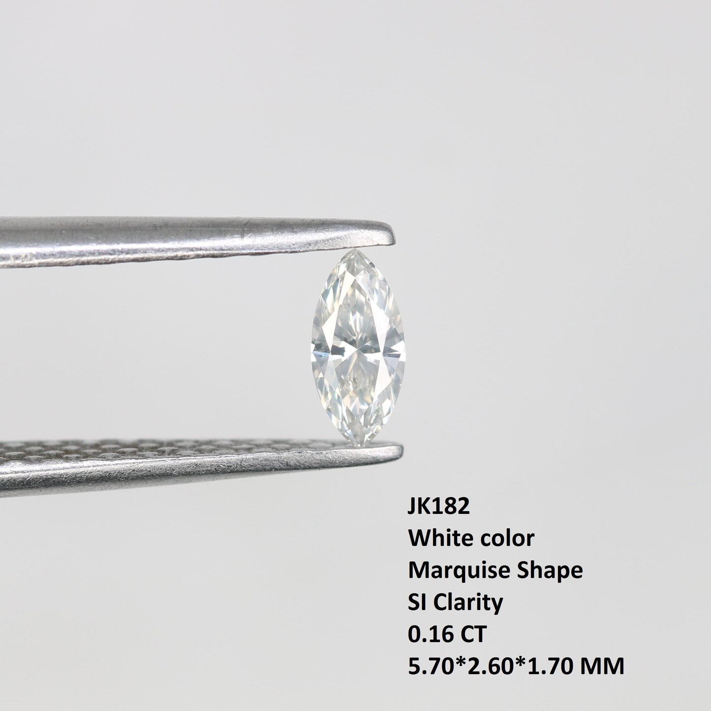 0.16 CT Stunning Marquise Shape Salt and Pepper Diamond - Unique Loose Gemstone for Custom Rings
