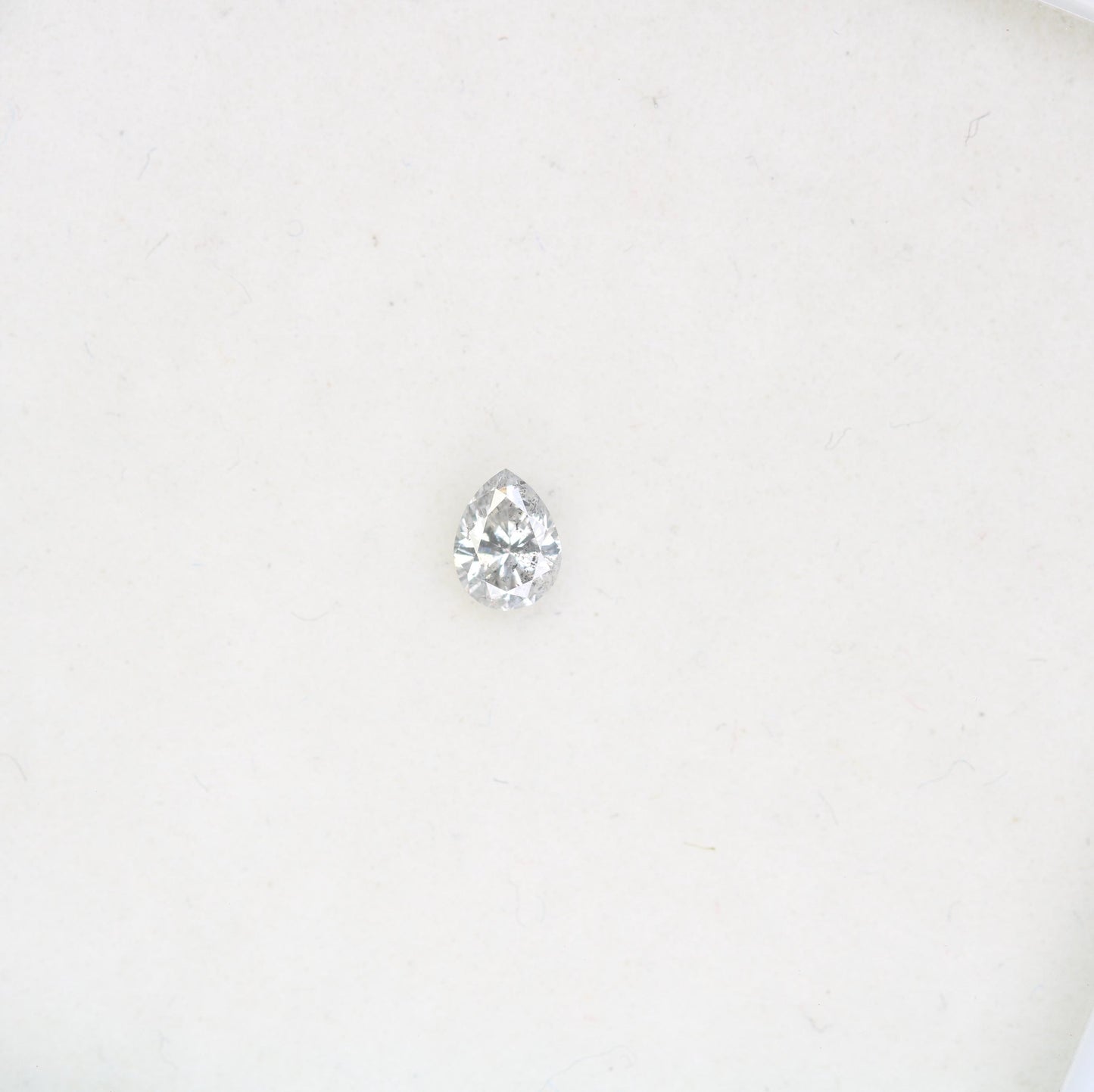 0.17 CT Stunning White Pear Shape Salt and Pepper Diamond - Natural Loose Gemstone Ideal for Engagement Rings and Unique Jewelry Creations.