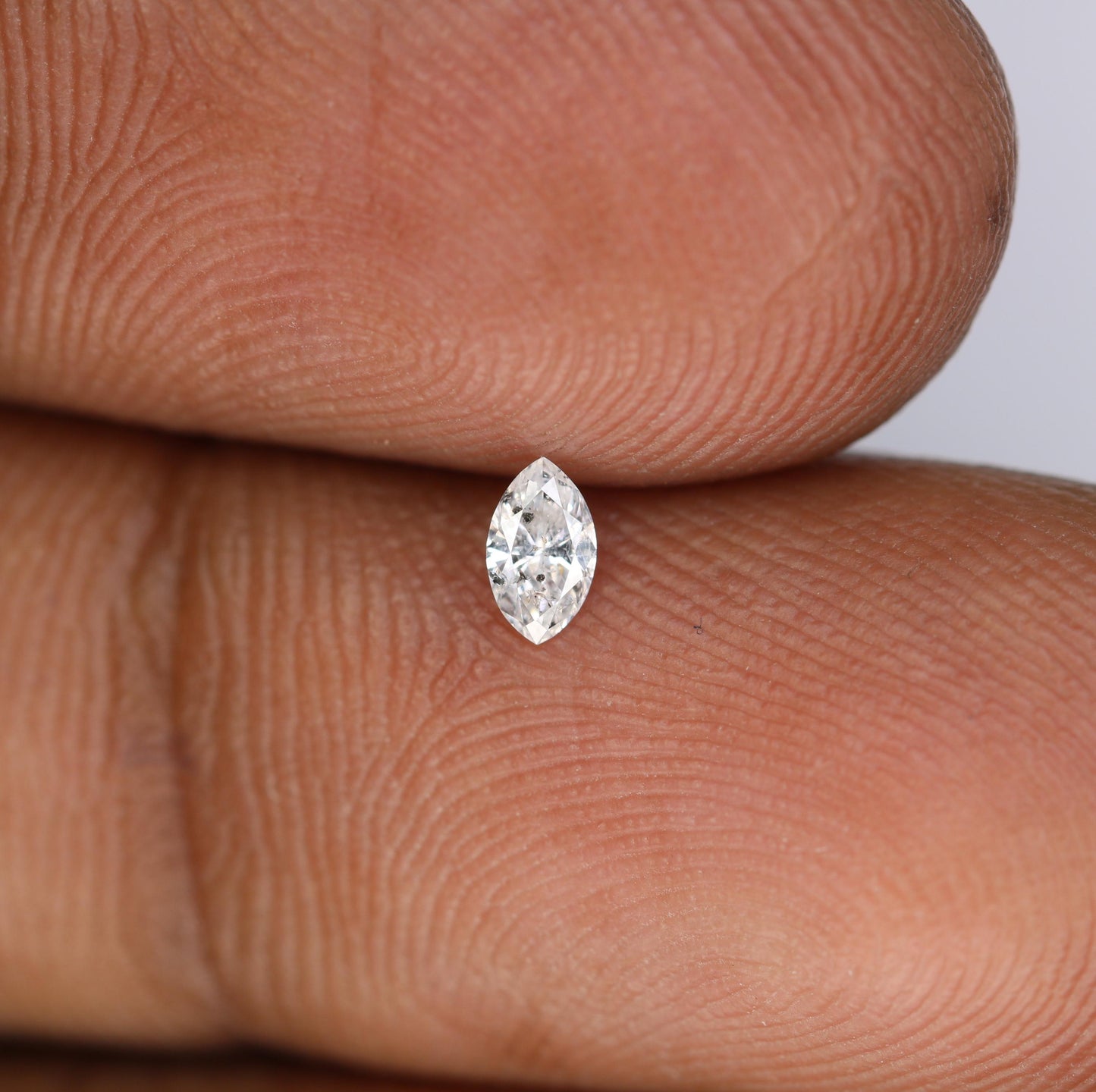 0.14 CT Stunning Marquise Shape Salt and Pepper Diamond - Natural Gemstone for Unique Engagement Rings