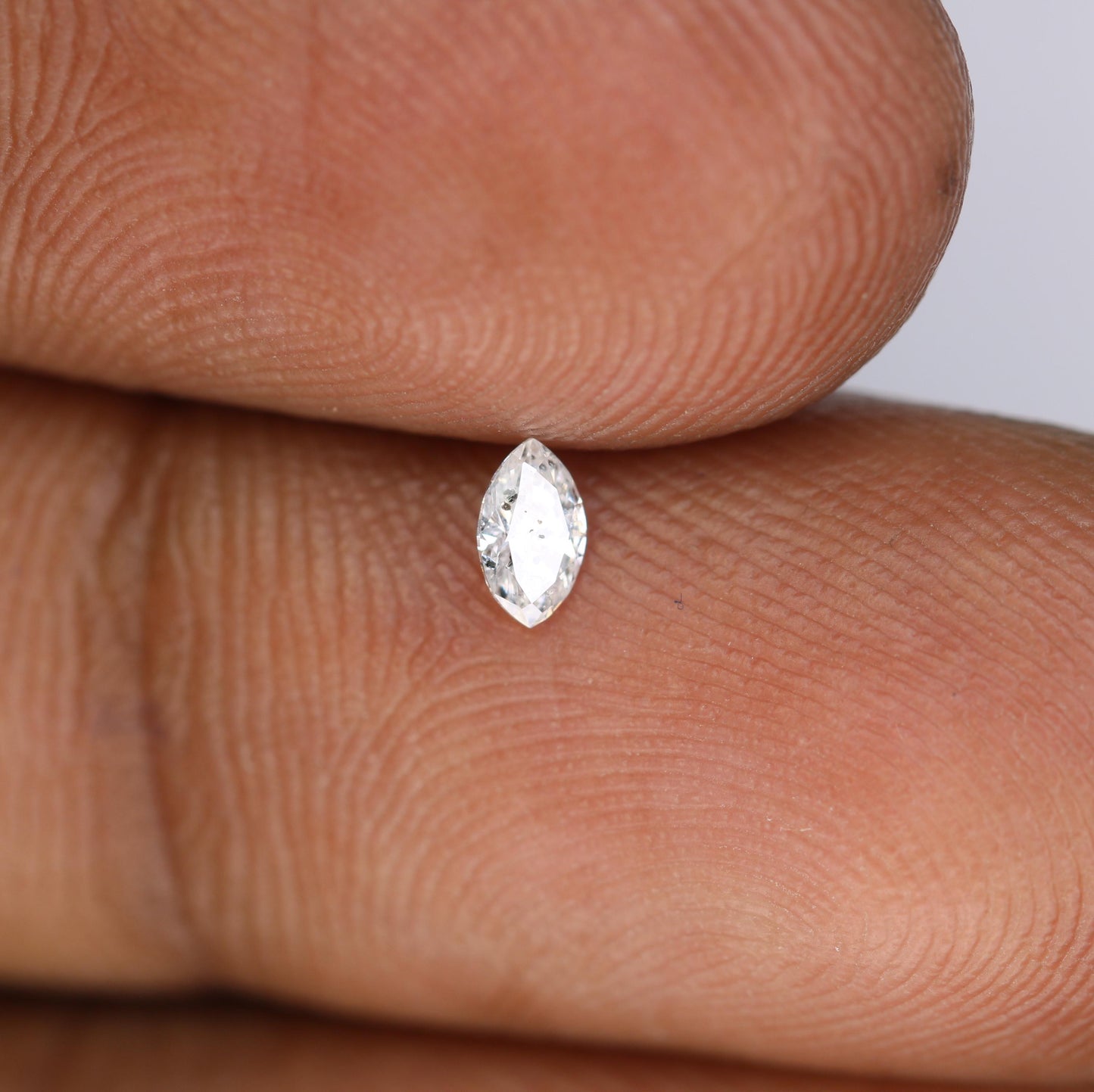 0.14 CT Stunning Marquise Shape Salt and Pepper Diamond - Natural Gemstone for Unique Engagement Rings