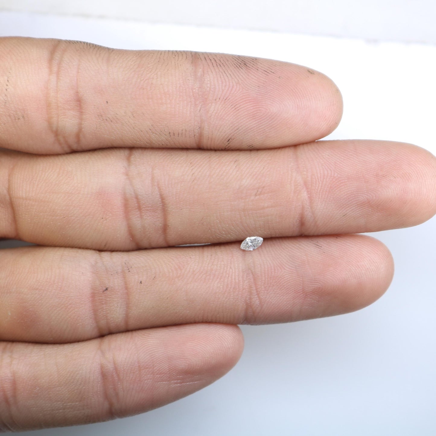 0.14 CT Stunning Marquise Shape Salt and Pepper Diamond - Natural Gemstone for Unique Engagement Rings