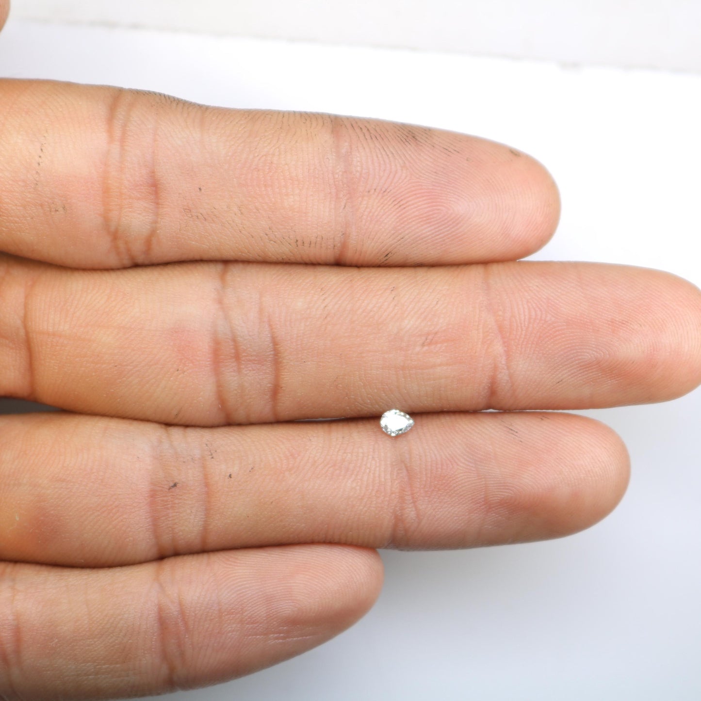 0.17 CT Stunning White Pear Shape Salt and Pepper Diamond - Natural Loose Gemstone Ideal for Engagement Rings and Unique Jewelry Creations.