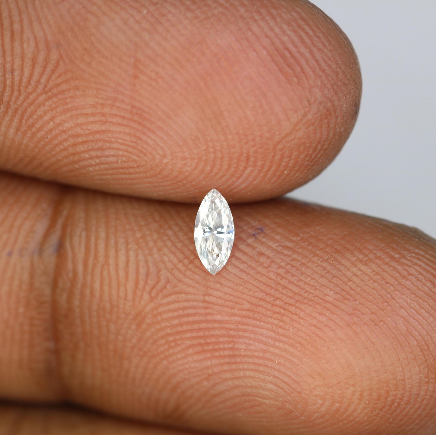 0.16 CT Stunning Marquise Shape Salt and Pepper Diamond - Unique Loose Gemstone for Custom Rings