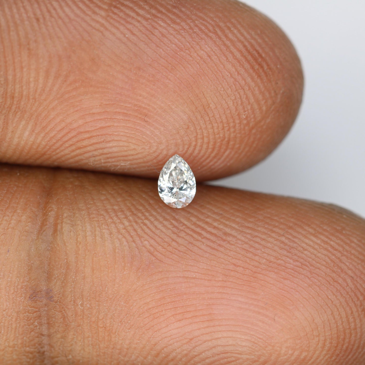 0.17 CT Unique Pear Shape Salt and Pepper Diamond - Natural White Loose Gemstone Perfect for Custom Rings and One-of-a-Kind Jewelry Pieces.